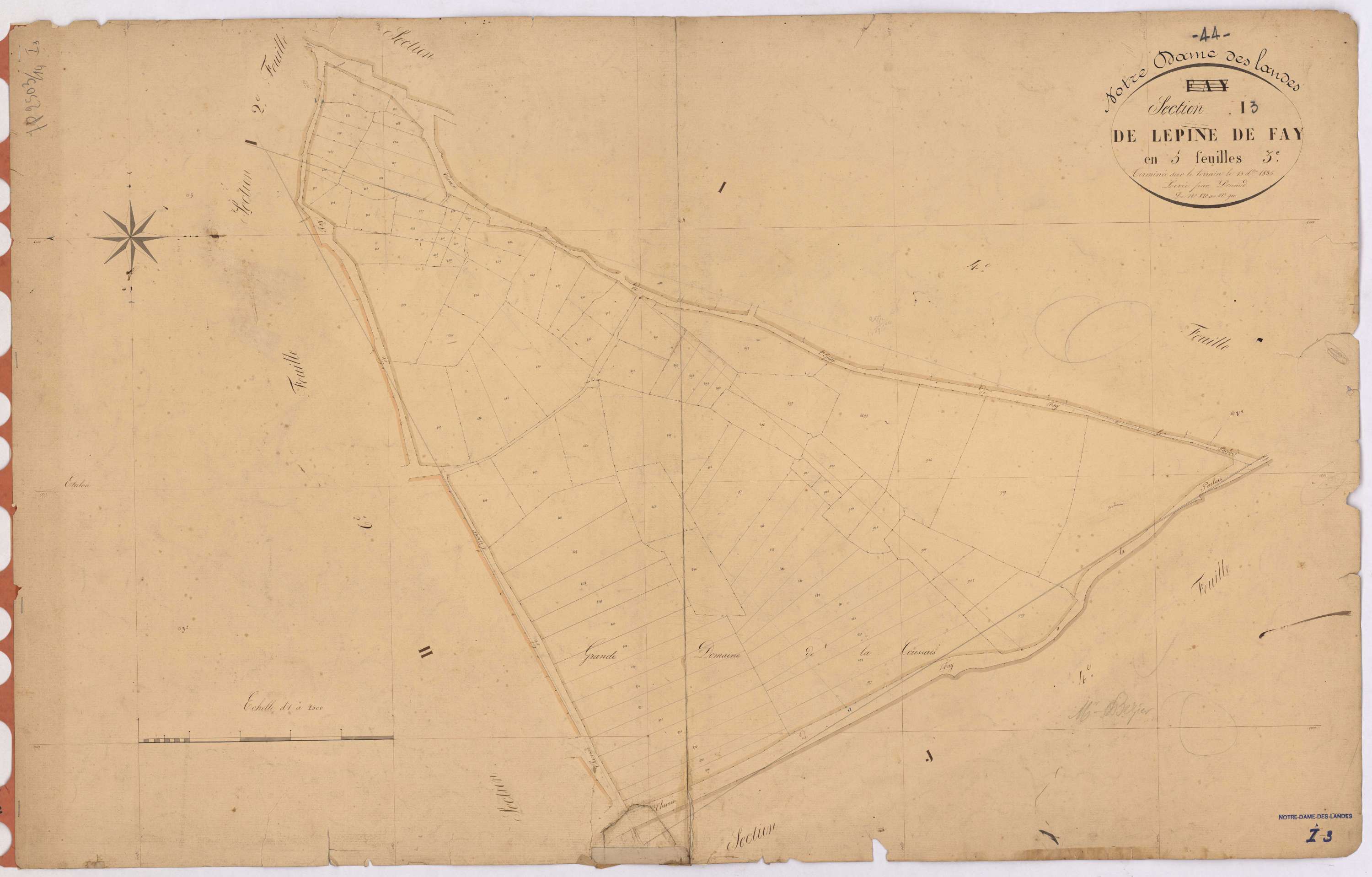 Notre-Dame-des-Landes - Section I3 Epine de Fay (section de l') ; 820-910