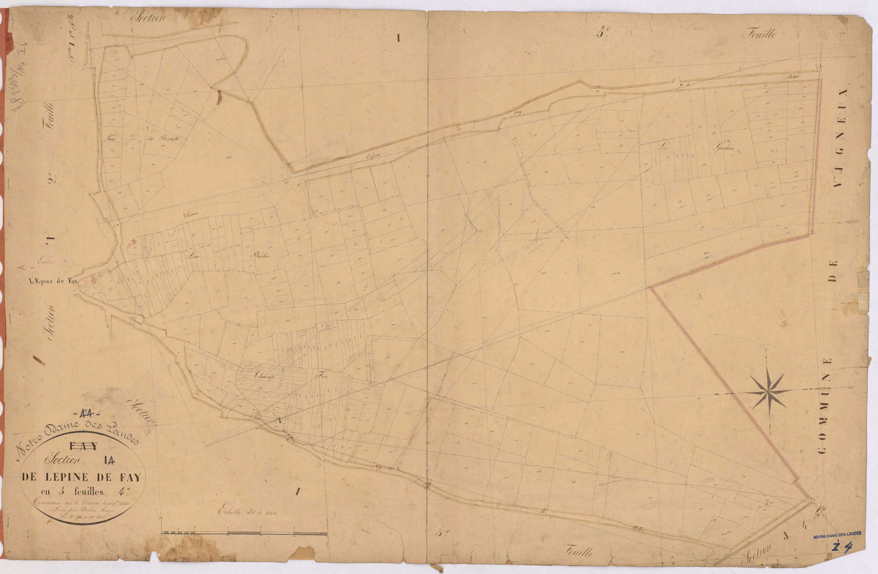 Notre-Dame-des-Landes - Section I4 Epine de Fay (section de l') ; 911-1203