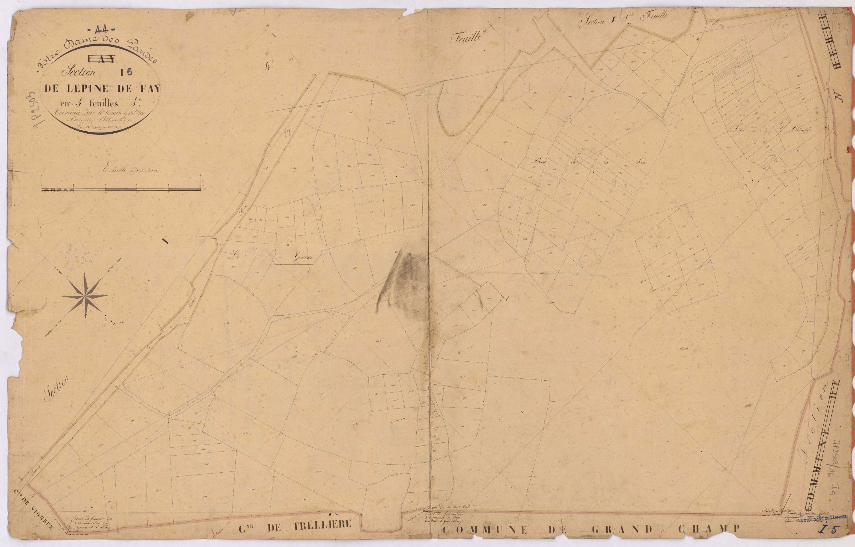 Notre-Dame-des-Landes - Section I5 Epine de Fay (section de l') ; 1204-1413