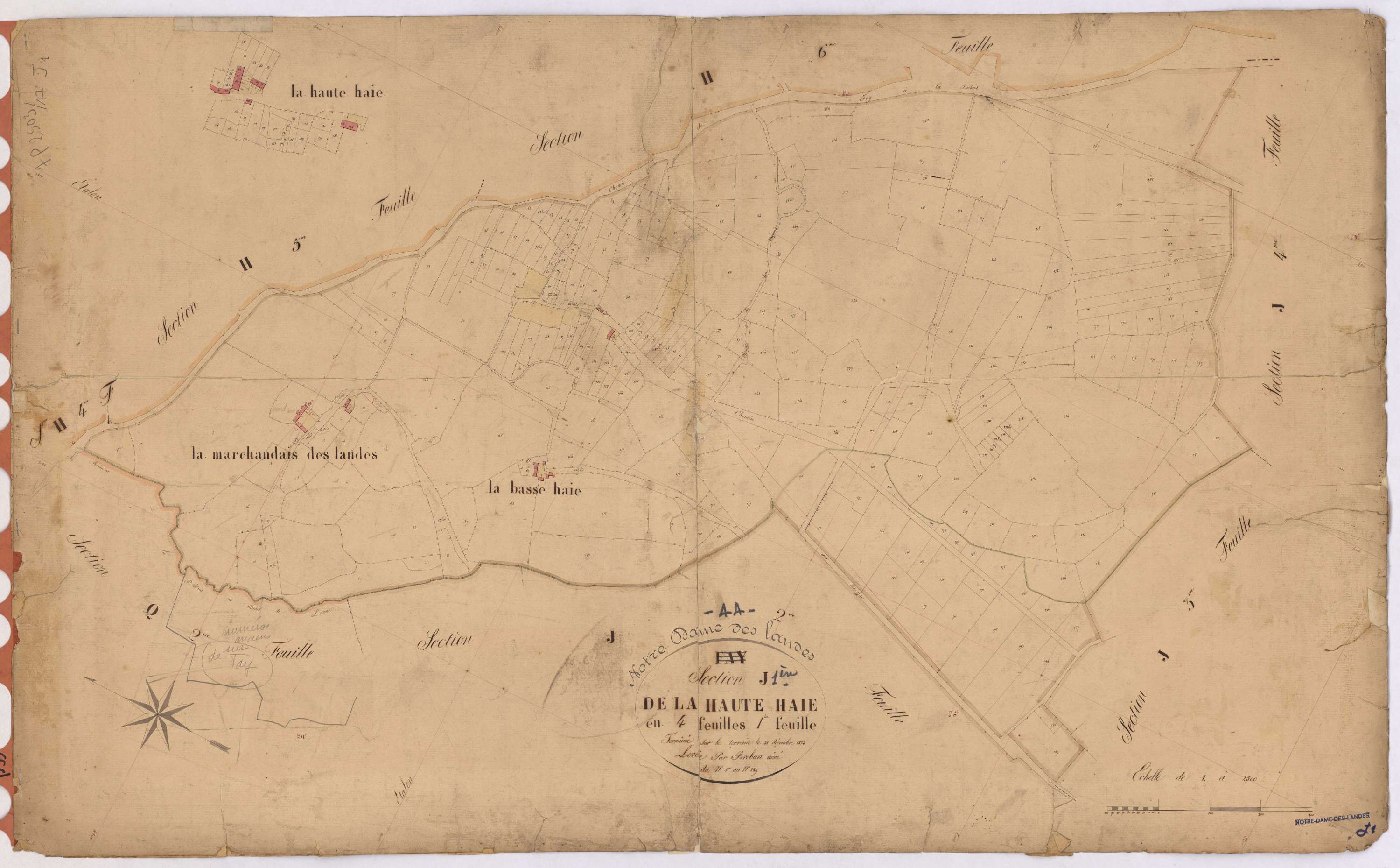 Notre-Dame-des-Landes - Section J1 Haute Haie (section de La) ; 1-289