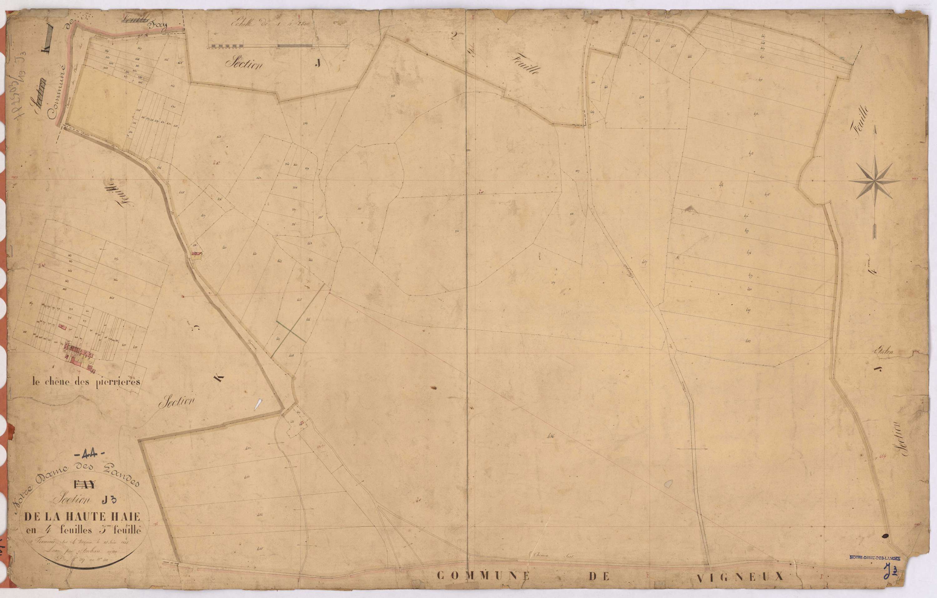 Notre-Dame-des-Landes - Section J3 Haute Haie (section de La) ; 327-482