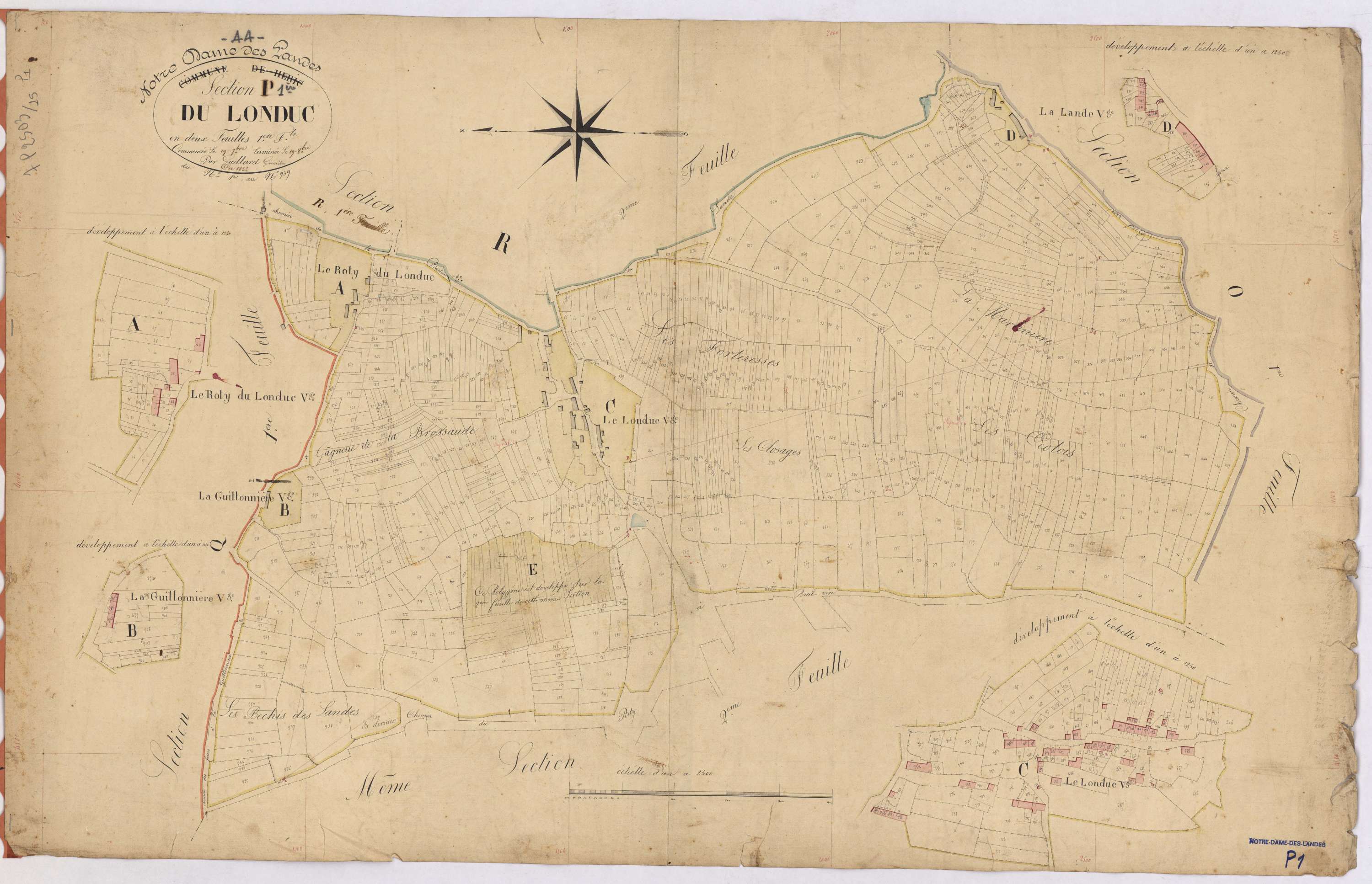 Notre-Dame-des-Landes - Section P1 Londuc (section de) ; 1-939
