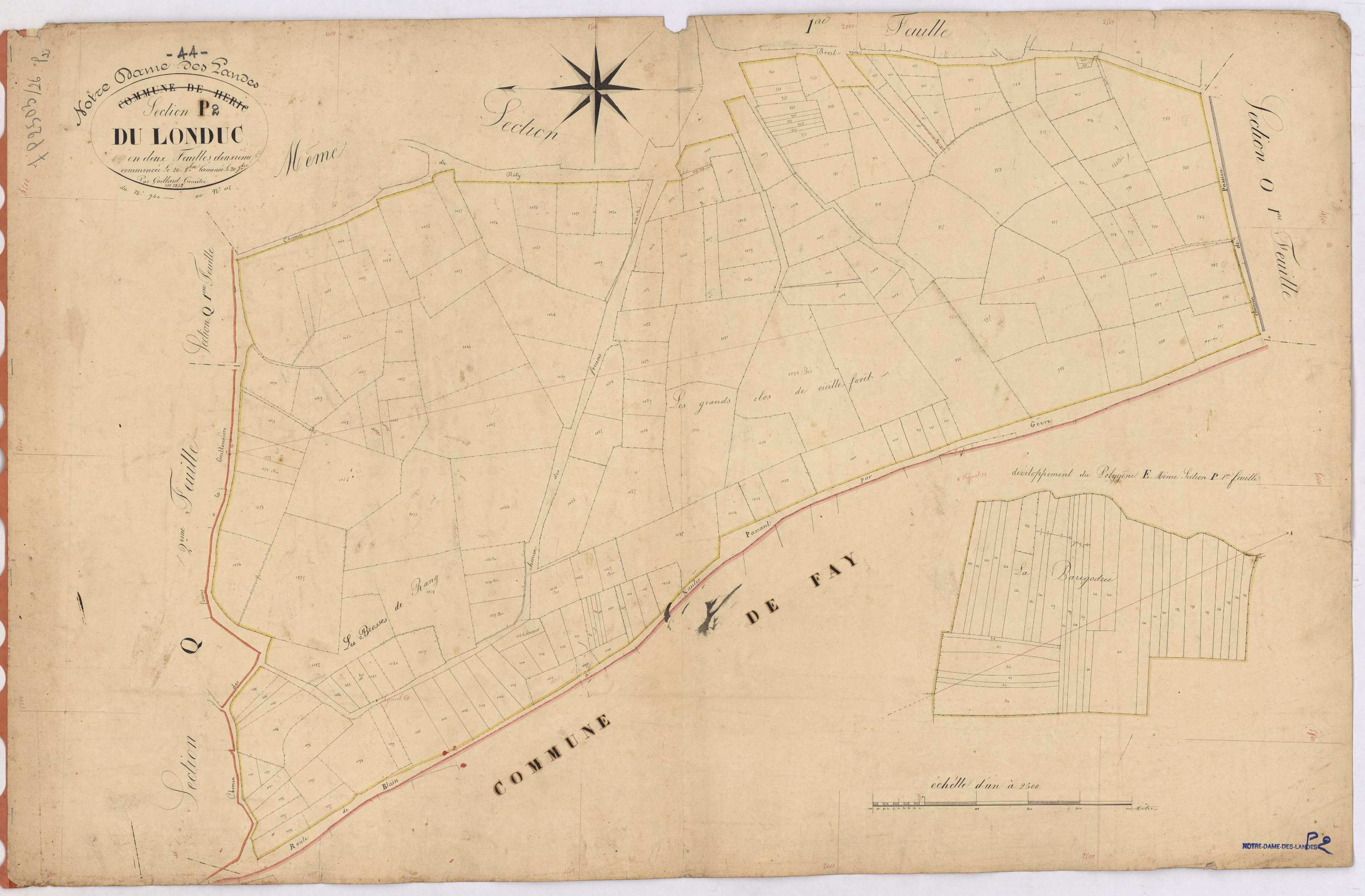 Notre-Dame-des-Landes - Section P2 Londuc (section de) ; 940-1115