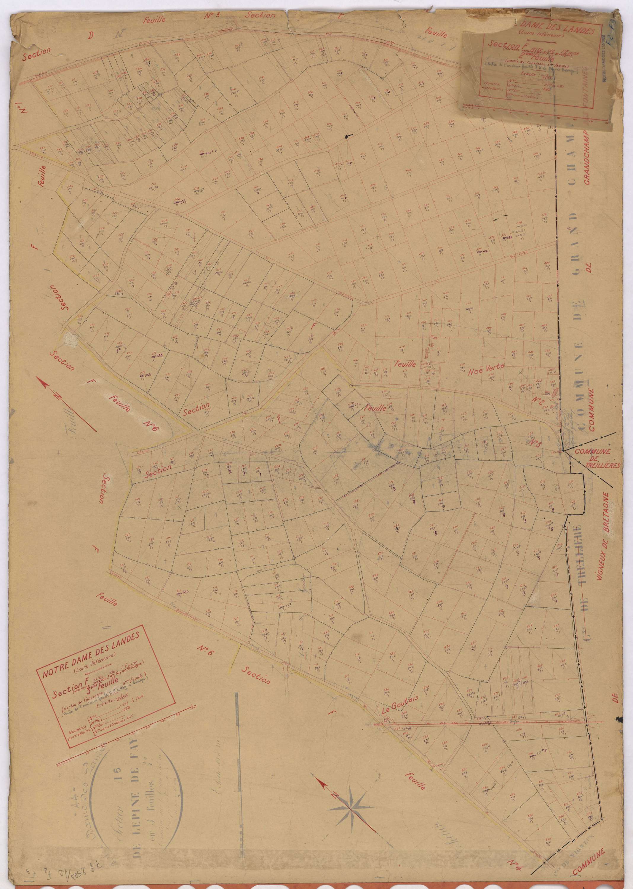 Notre-Dame-des-Landes - Section F2 F3 Epine (section de l') ; 277-550 ; 551-744