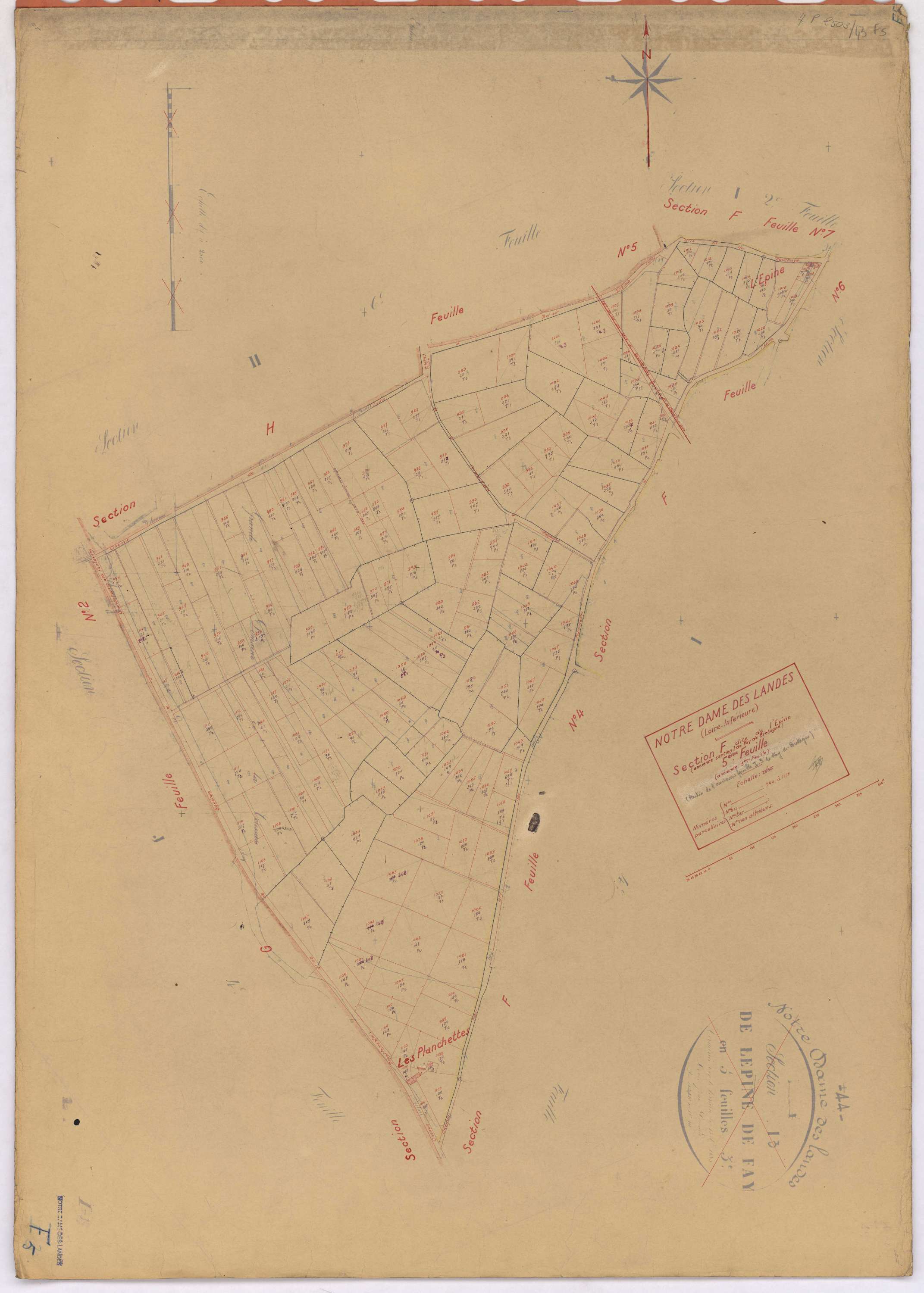 Notre-Dame-des-Landes - Section F5 Epine (section de l') ; 944-1116