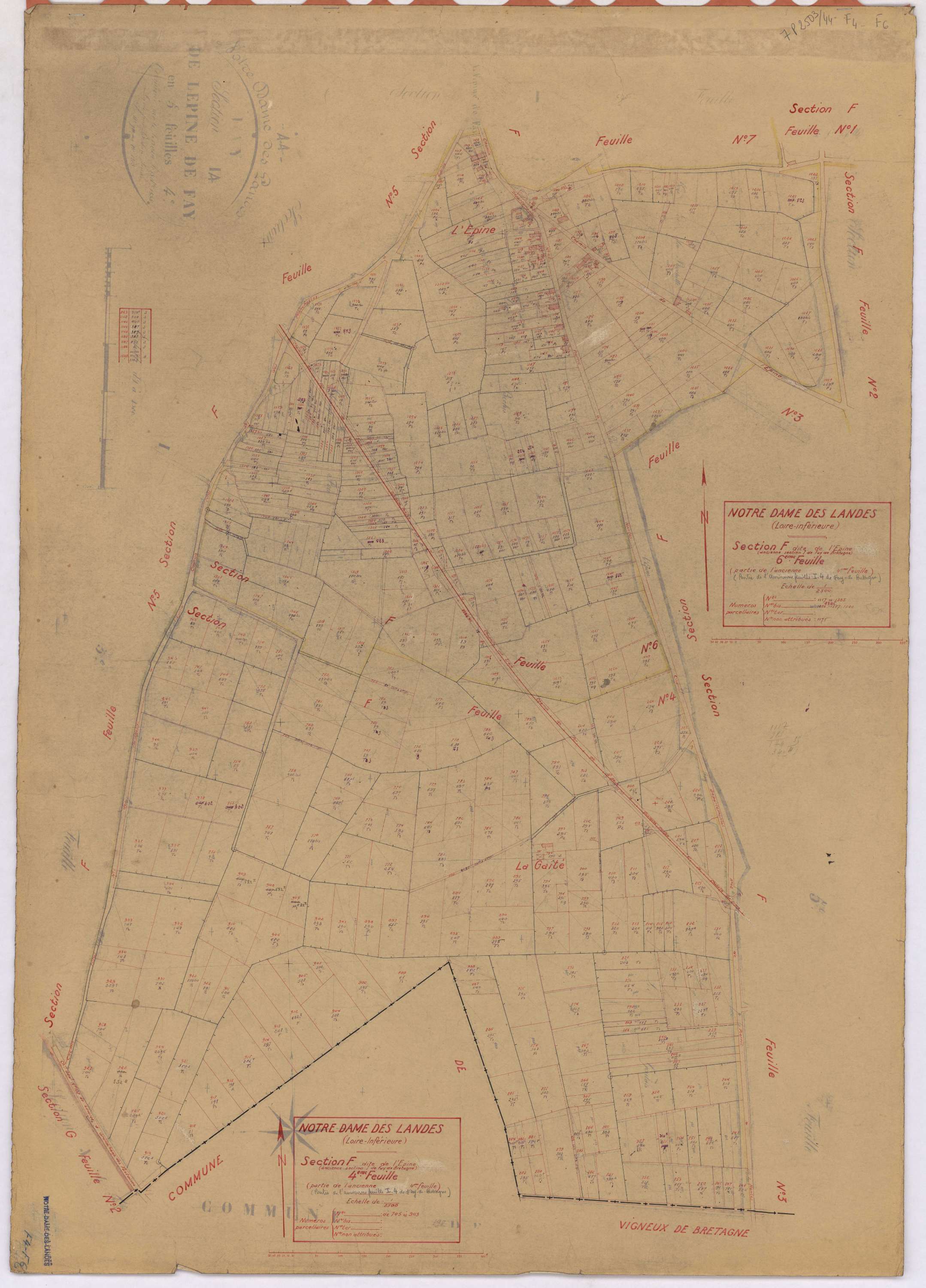 Notre-Dame-des-Landes - Section F4 F6 Epine (section de l') ; 745-943 ; 1117-1385