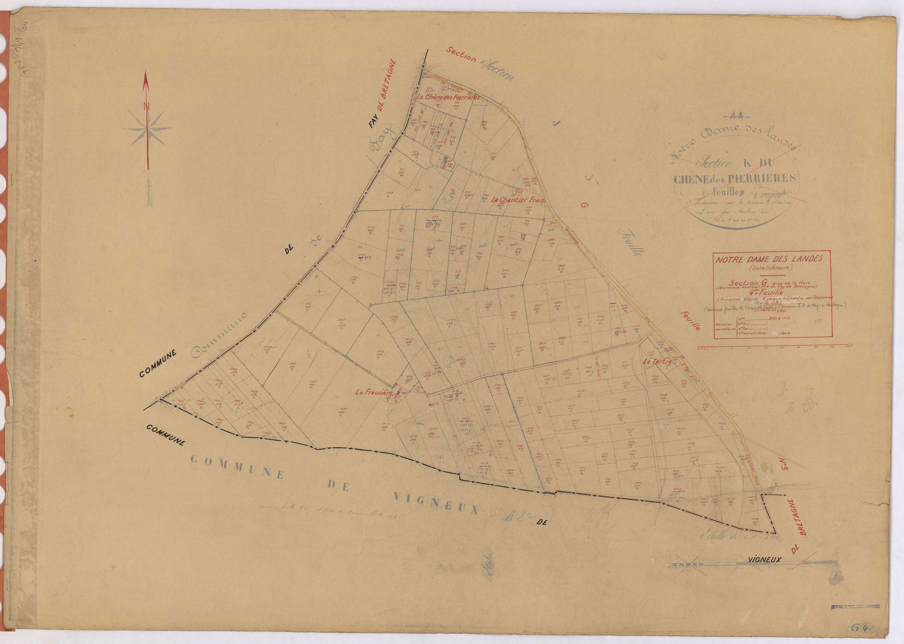 Notre-Dame-des-Landes - Section G4 Haie (section de La) ; 950-1108