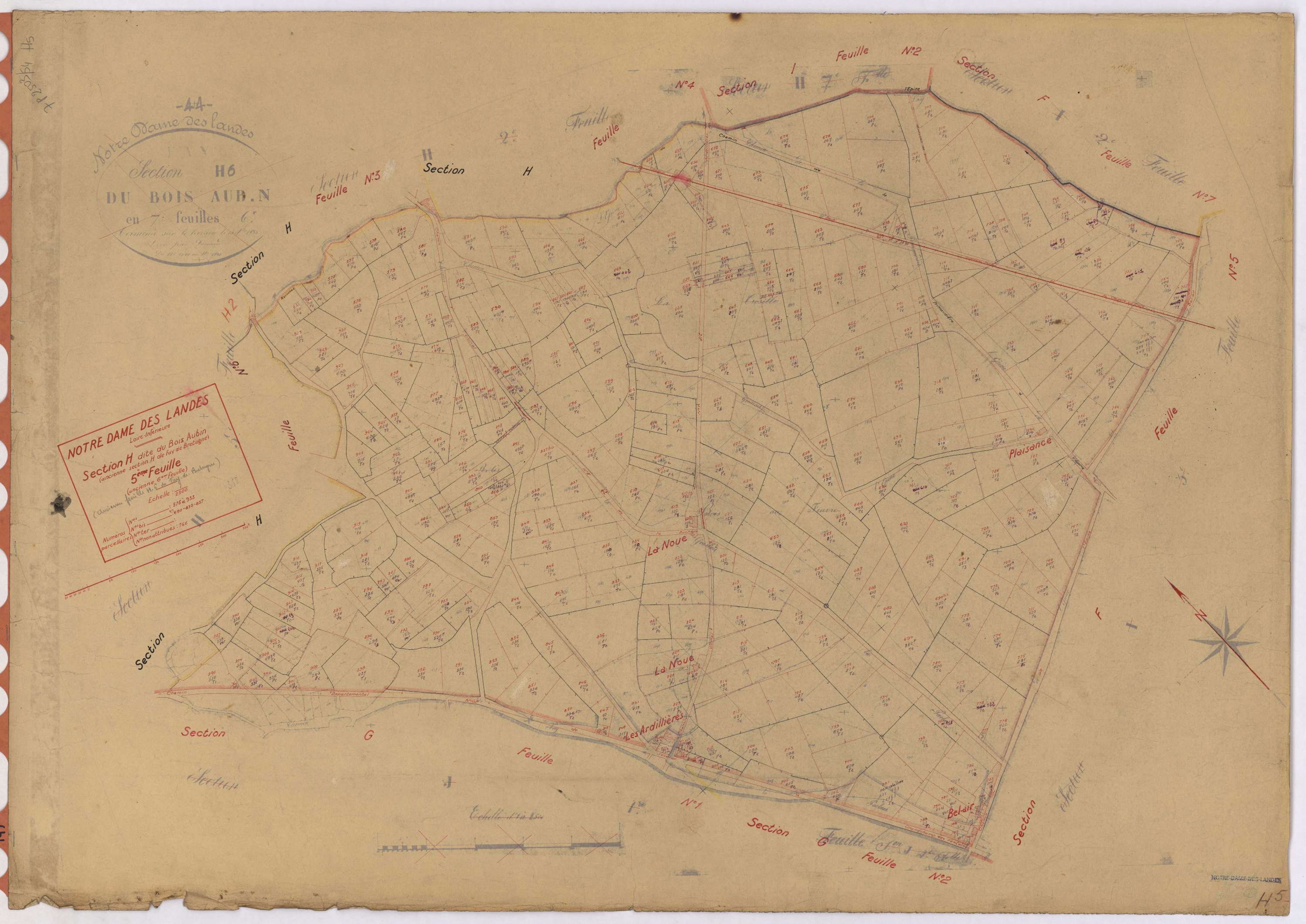 Notre-Dame-des-Landes - Section H5 Bois Aubin (section du) ; 575-933