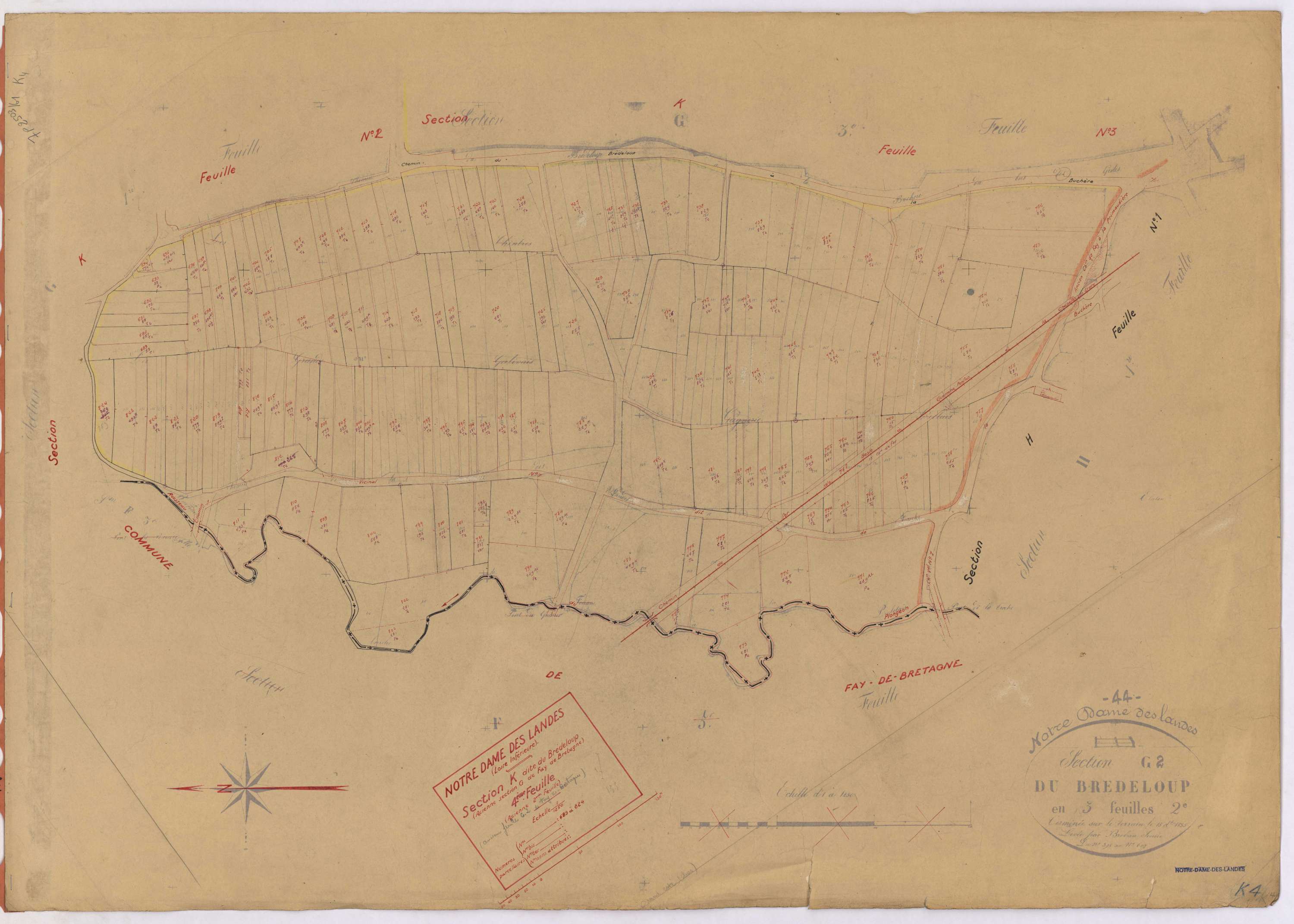 Notre-Dame-des-Landes - Section K4 Brédeloup (section du) ; 689-824