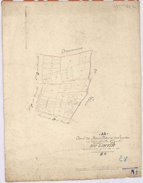Notre-Dame-des-Landes - Section R1 Lintin (section du) ; 84-89 ; 98 ; 108-154