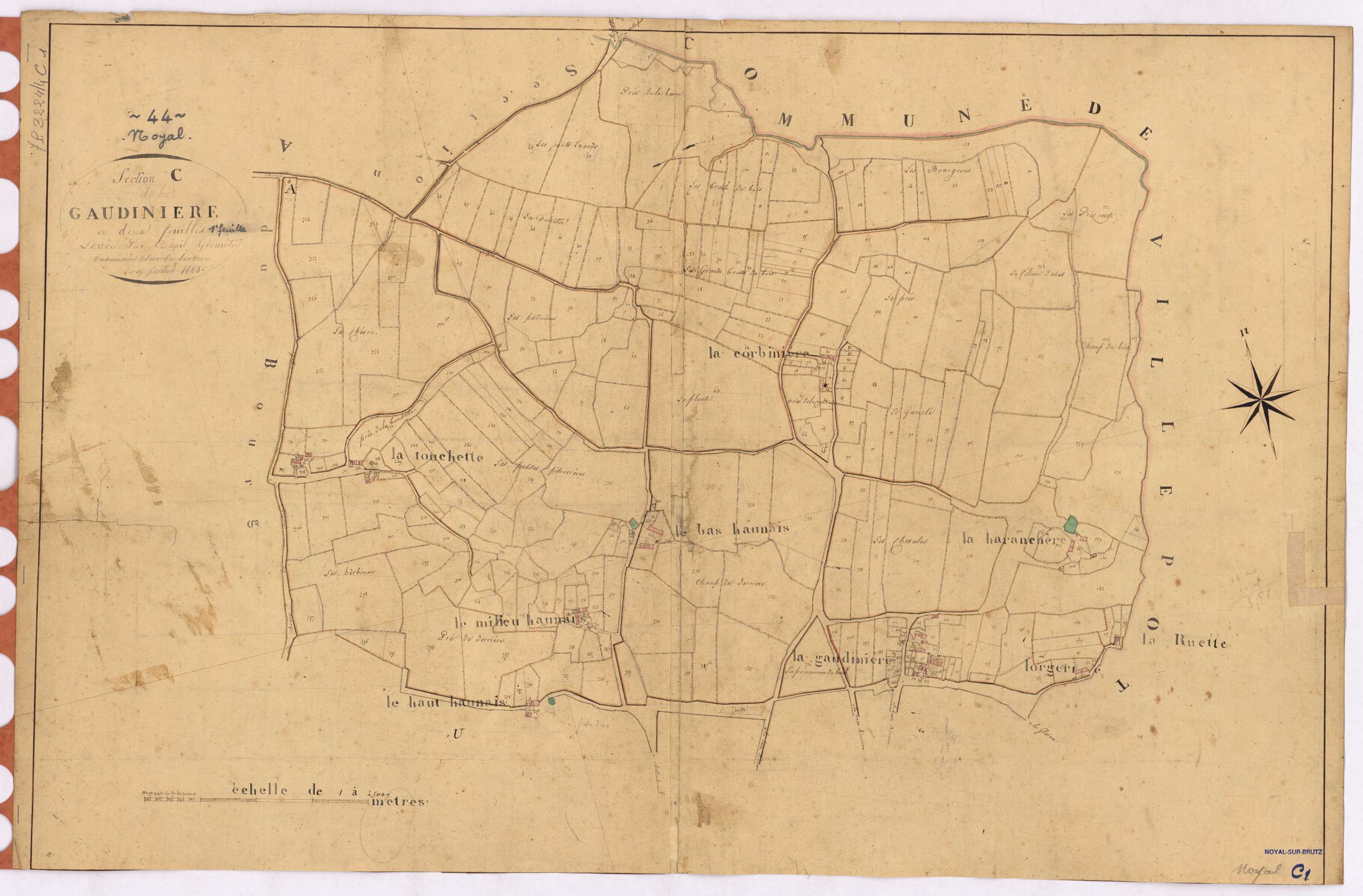 Noyal-sur-Brutz - Section C1 Gaudinière (section de La)