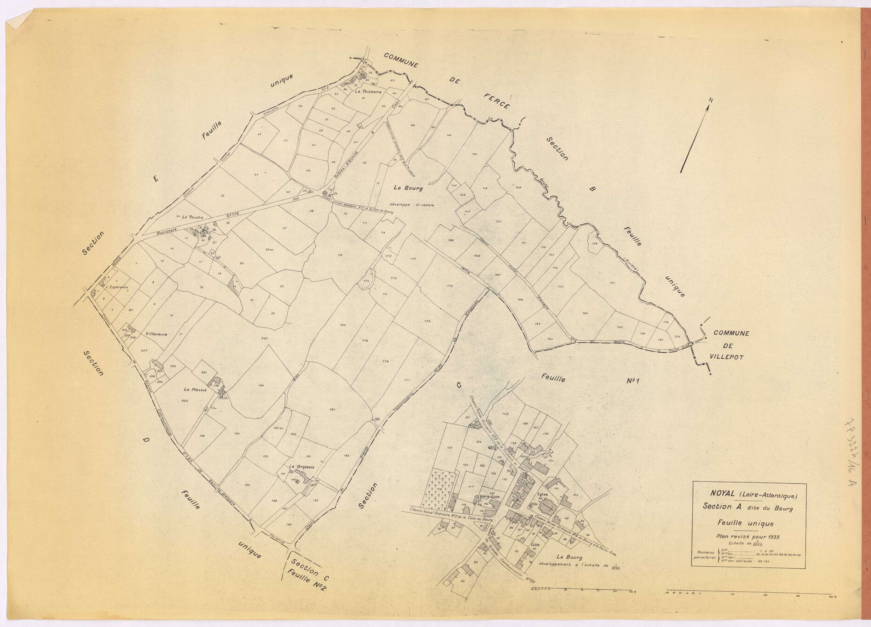 Noyal-sur-Brutz - Section A Bourg (section du) ; 1-211