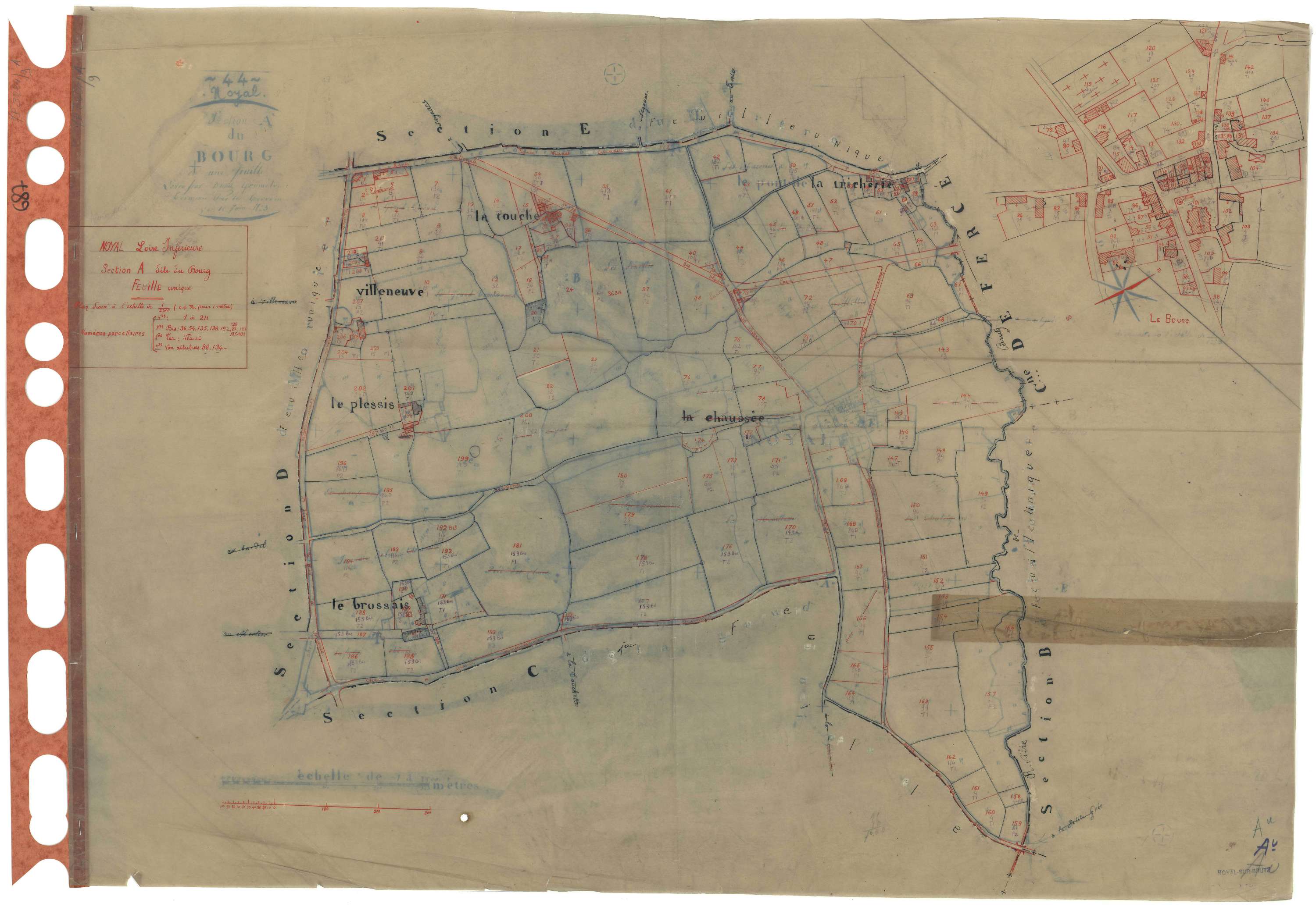 Noyal-sur-Brutz - Section A Bourg (section du) . 1-211
