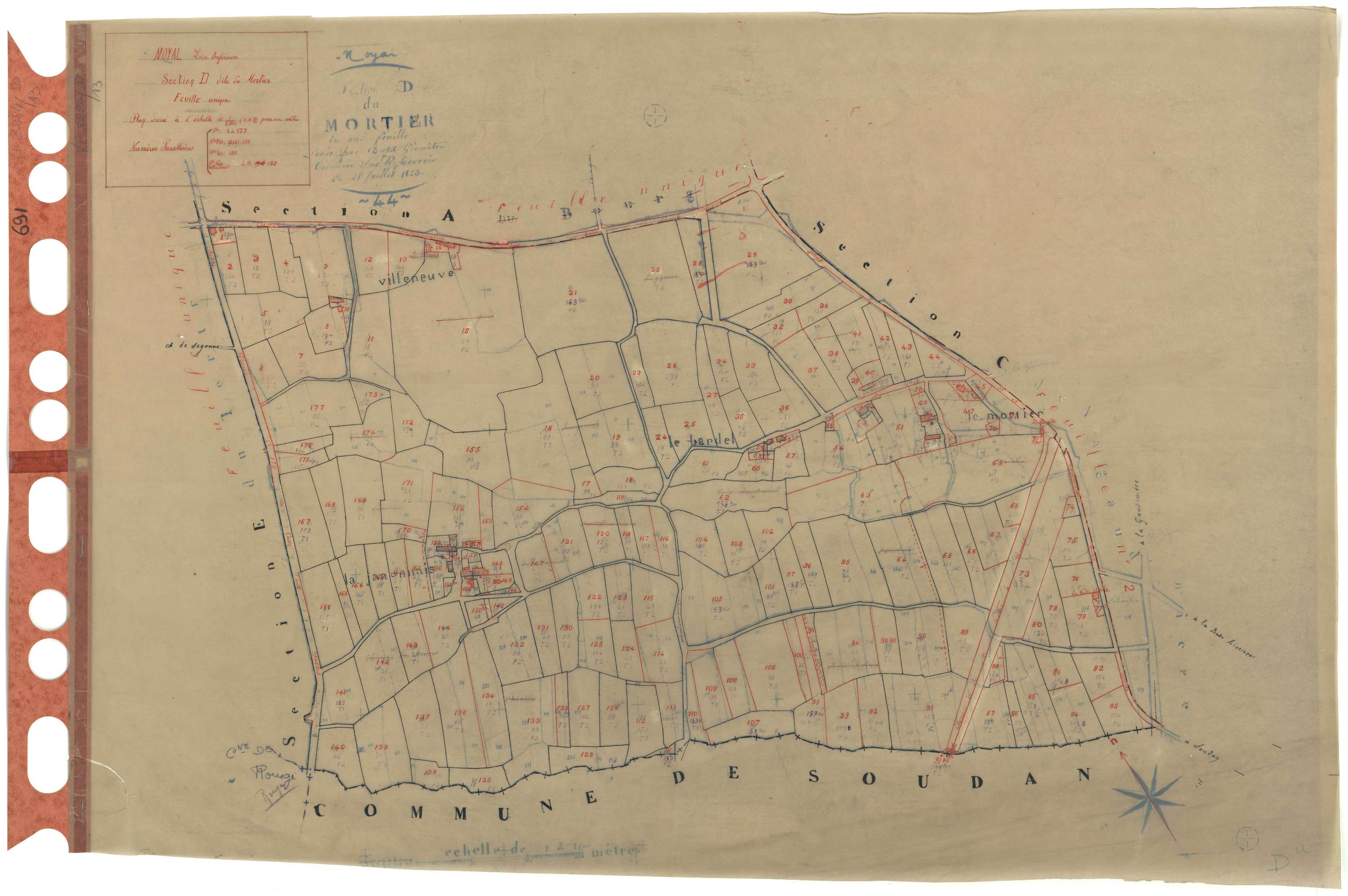 Noyal-sur-Brutz - Section D Mortier (section du) . 1-177