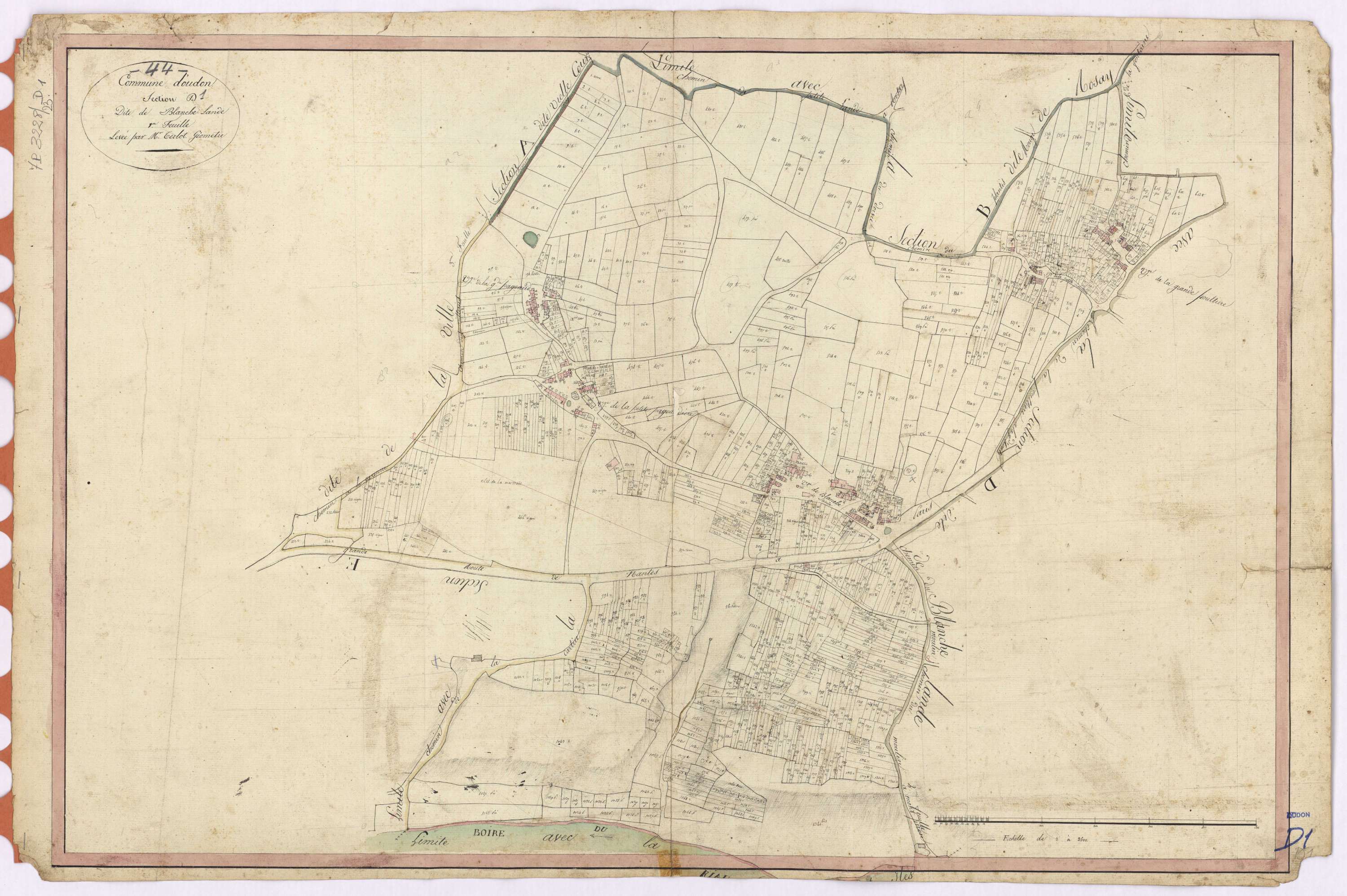 Oudon - Section D1 Blanche-Lande (section de)