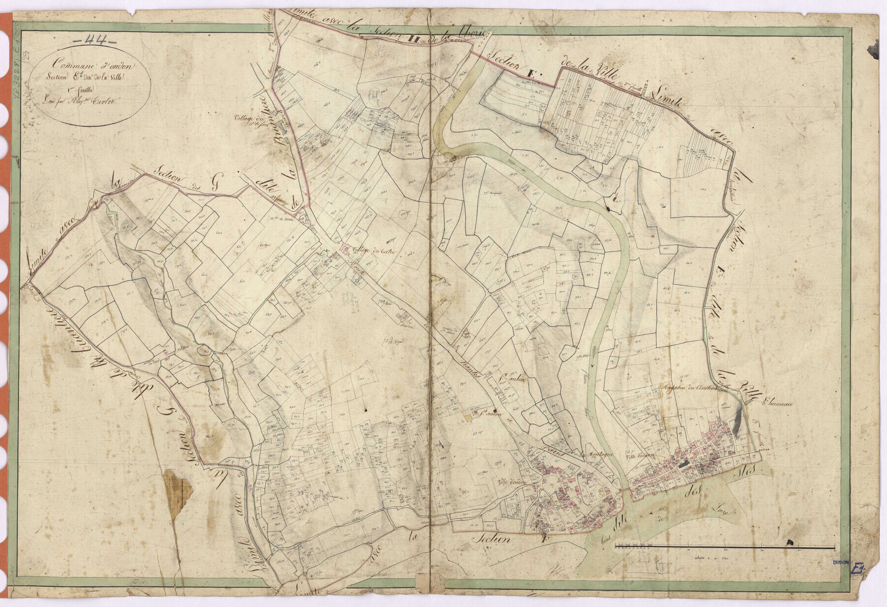 Oudon - Section E1 Ville (section de La)