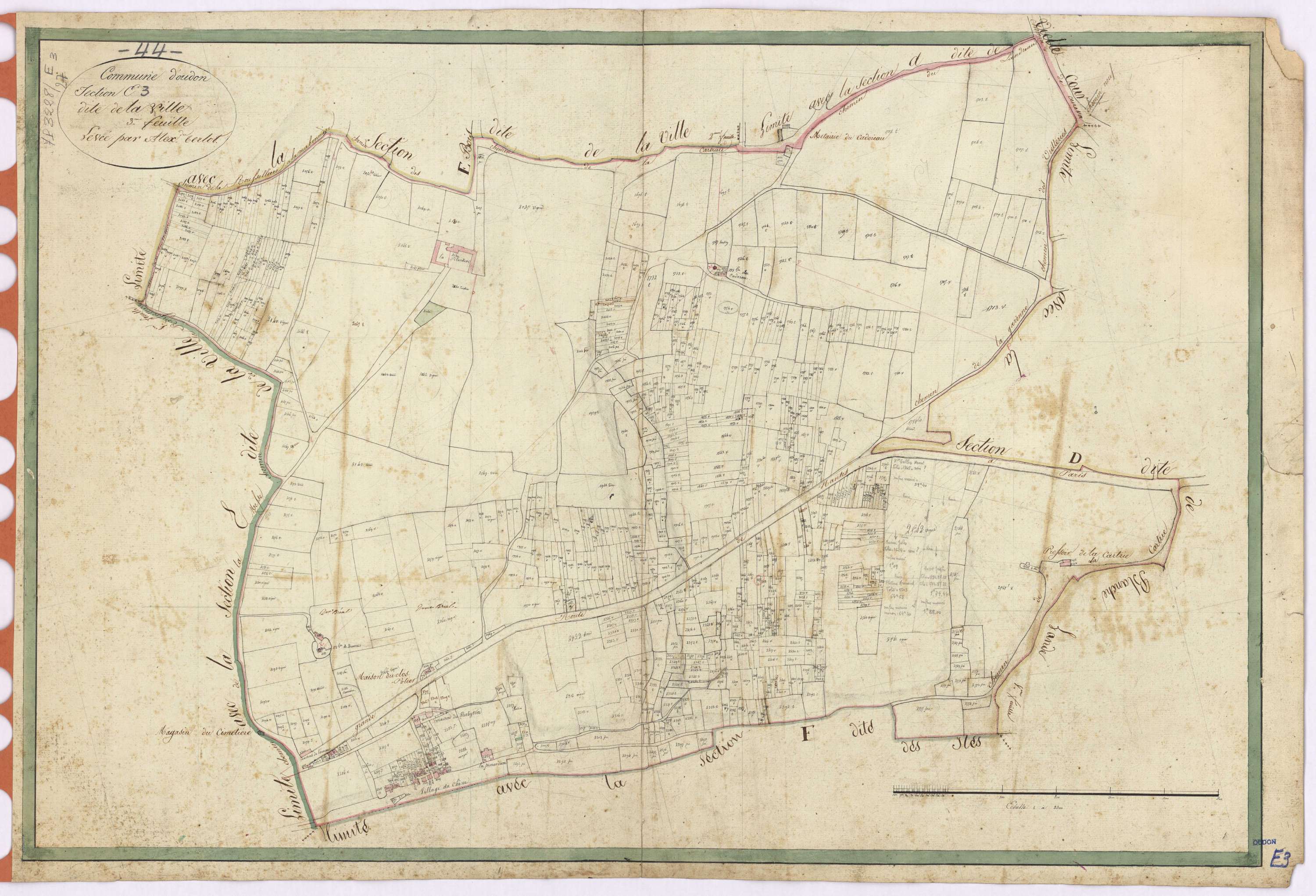 Oudon - Section E3 Ville (section de La)