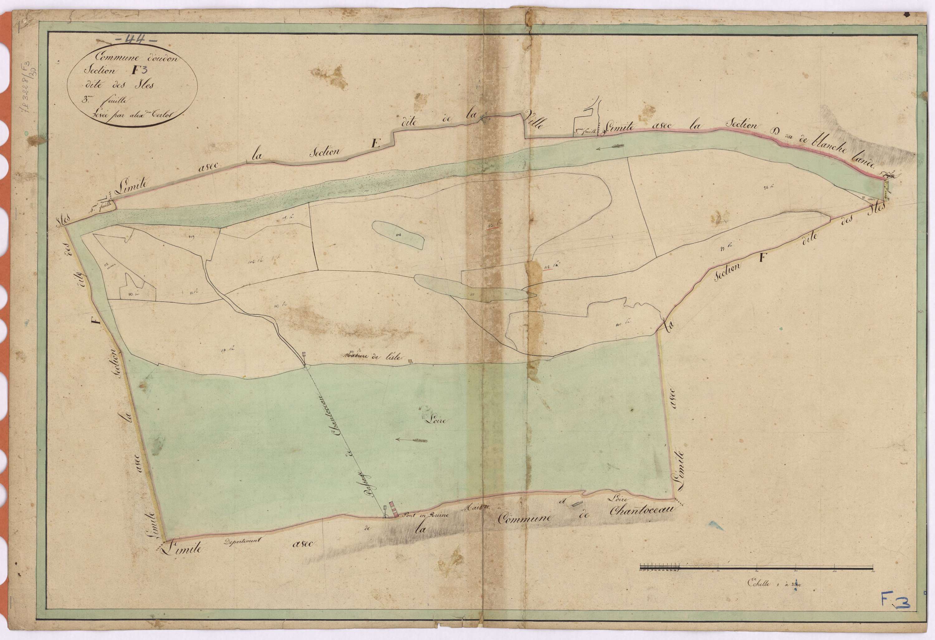 Oudon - Section F3 Iles (section des)