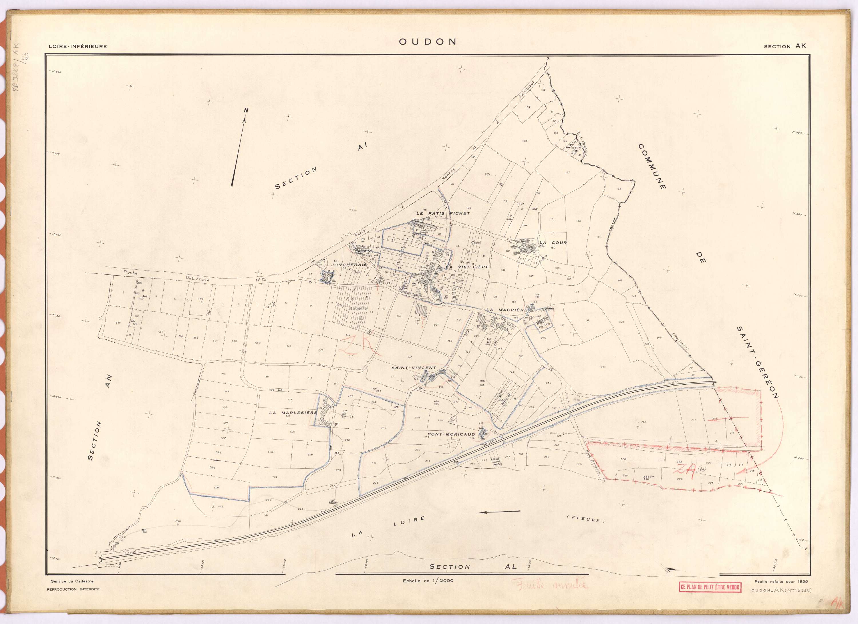 Oudon - Section AK 1-330