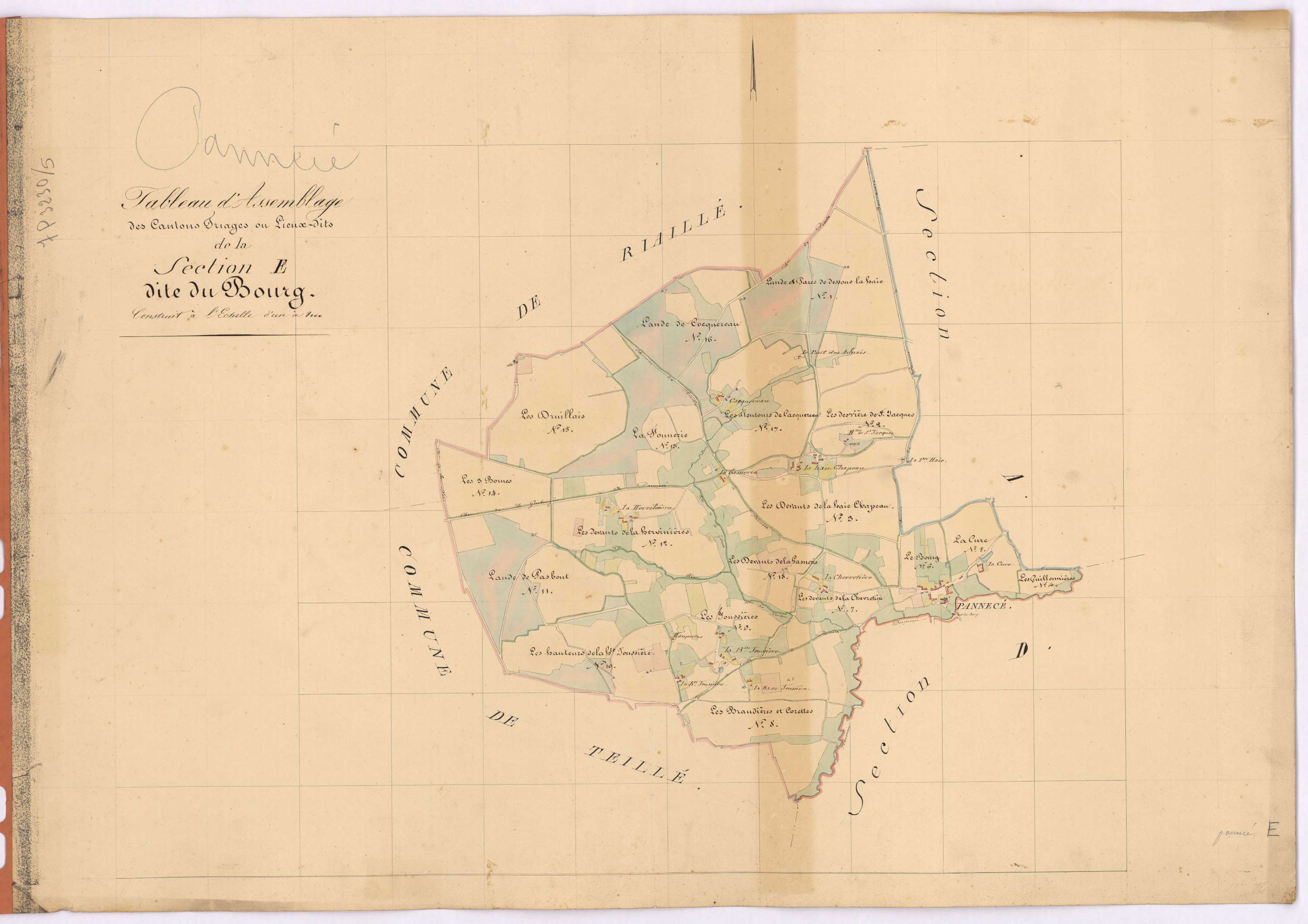 Pannecé - Section E Bourg (section du)