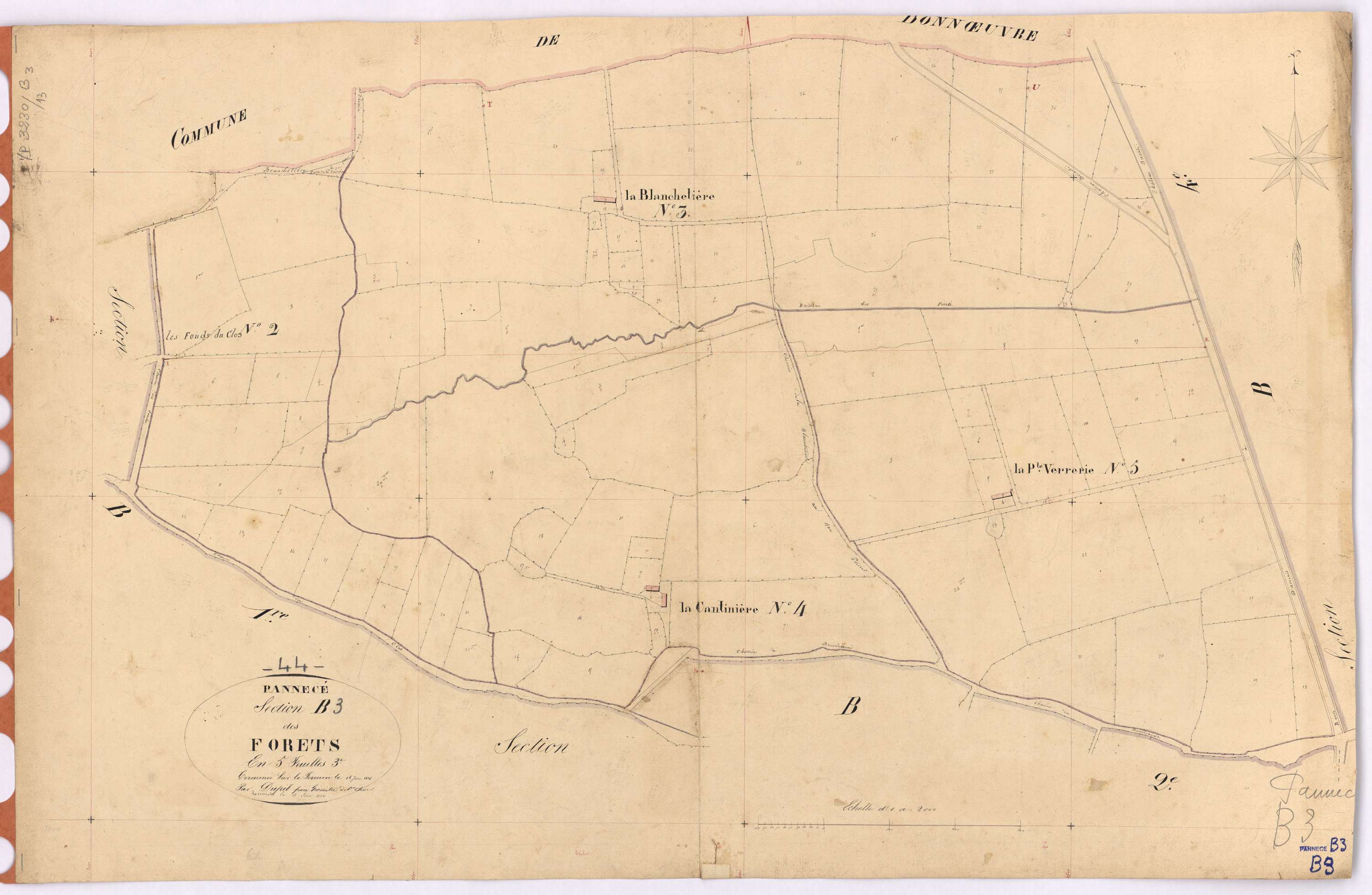 Pannecé - Section B3 Forêts (section des)