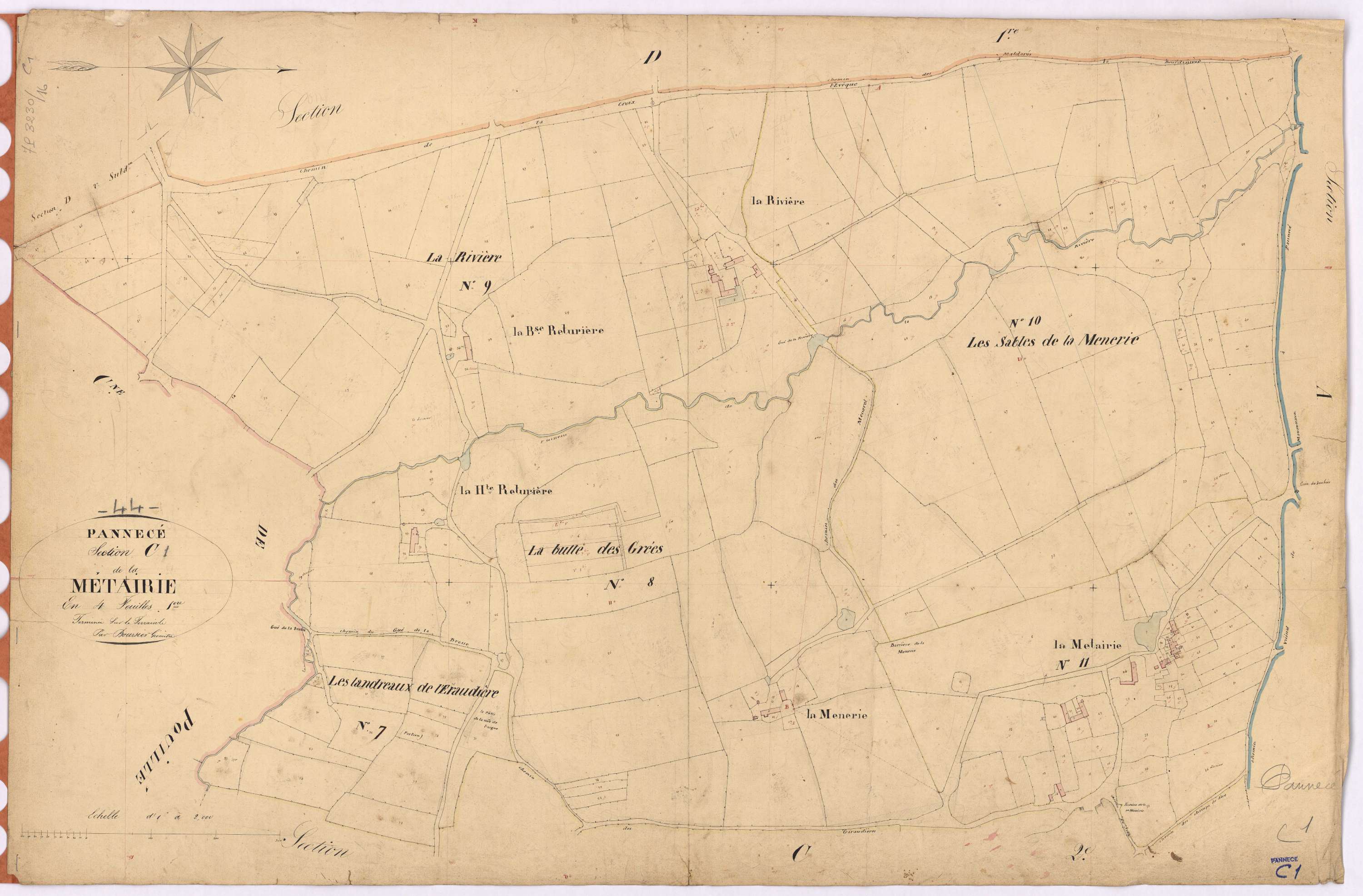 Pannecé - Section C1 Métairie (section de La)