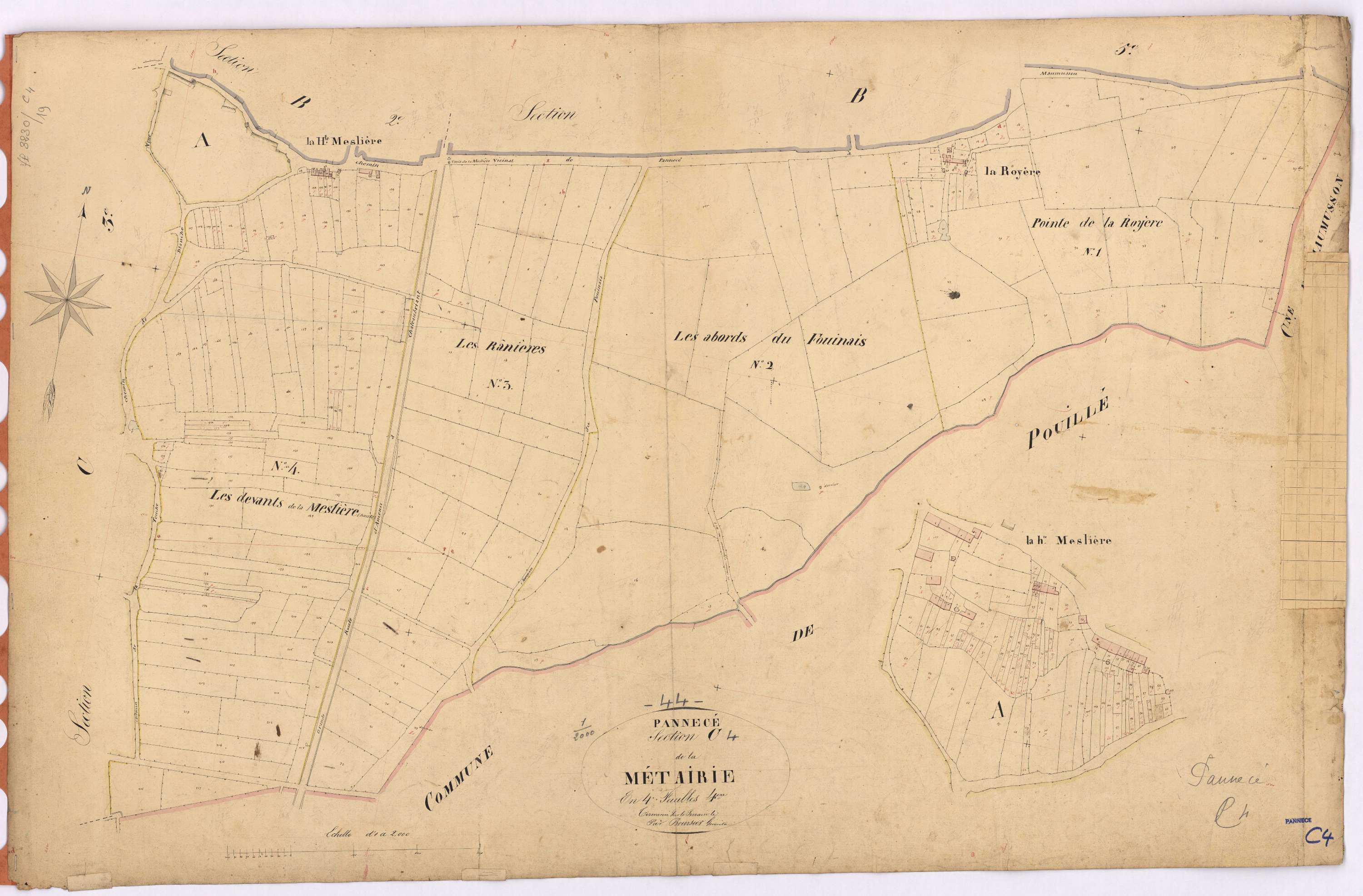Pannecé - Section C4 Métairie (section de La)