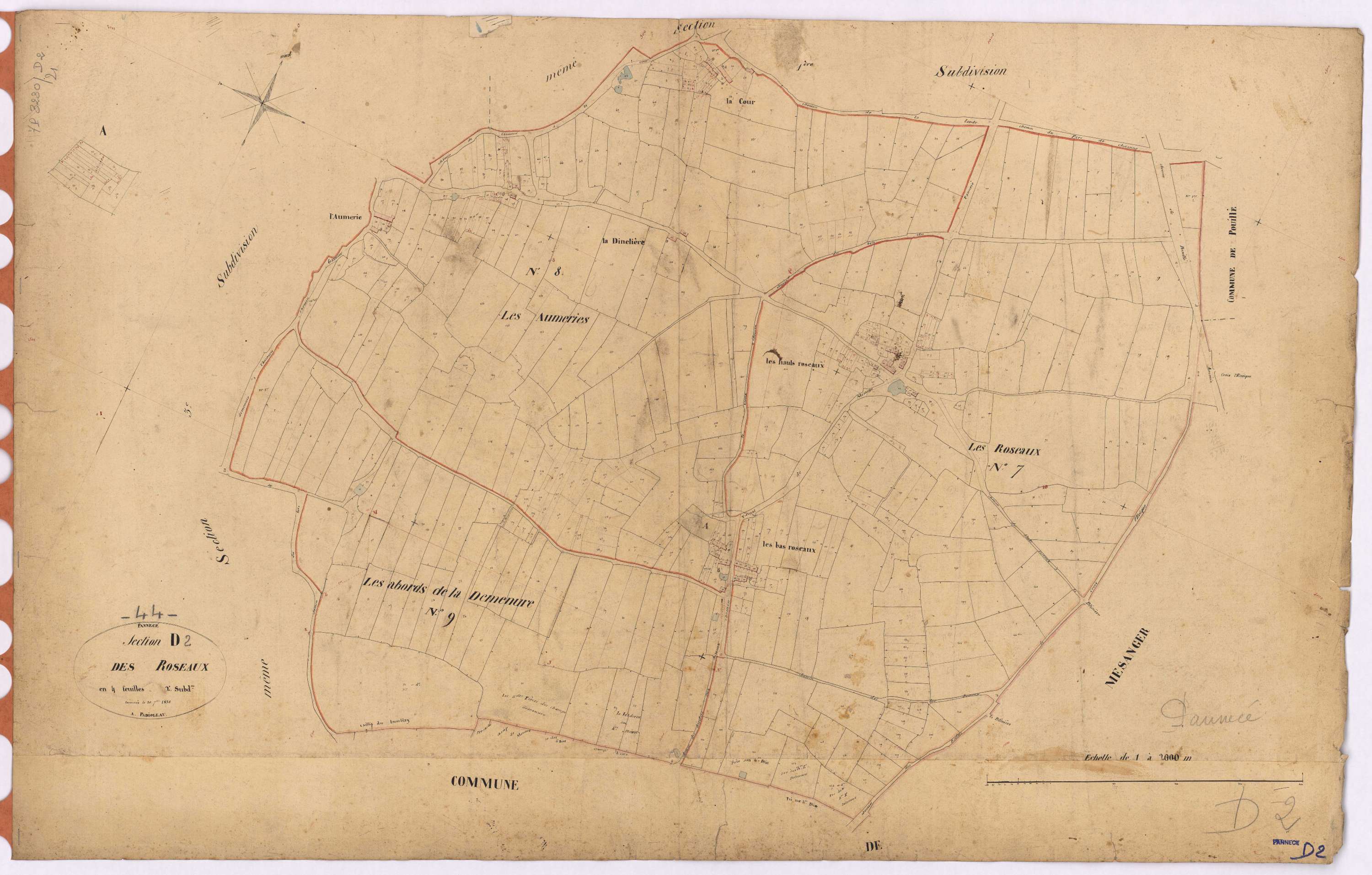 Pannecé - Section D2 Roseaux (section des)