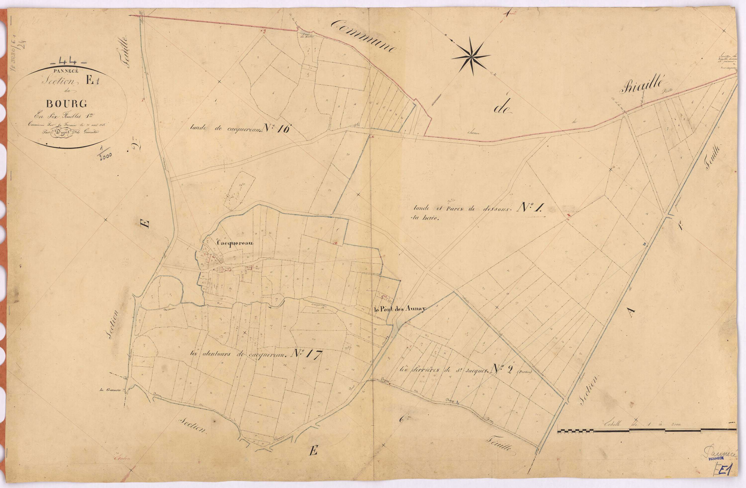 Pannecé - Section E1 Bourg (section du)