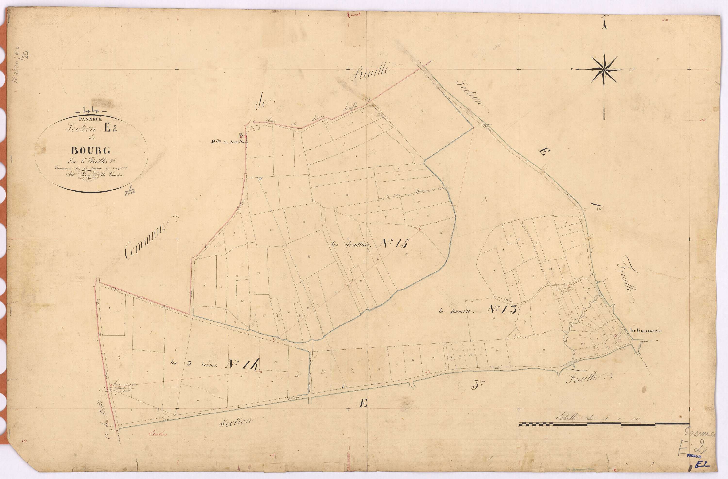 Pannecé - Section E2 Bourg (section du)