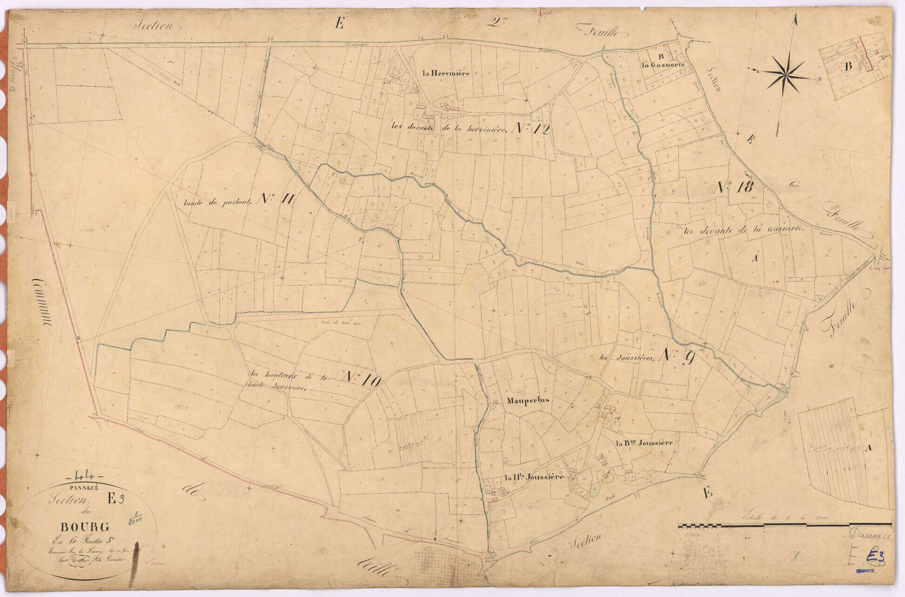 Pannecé - Section E3 Bourg (section du)