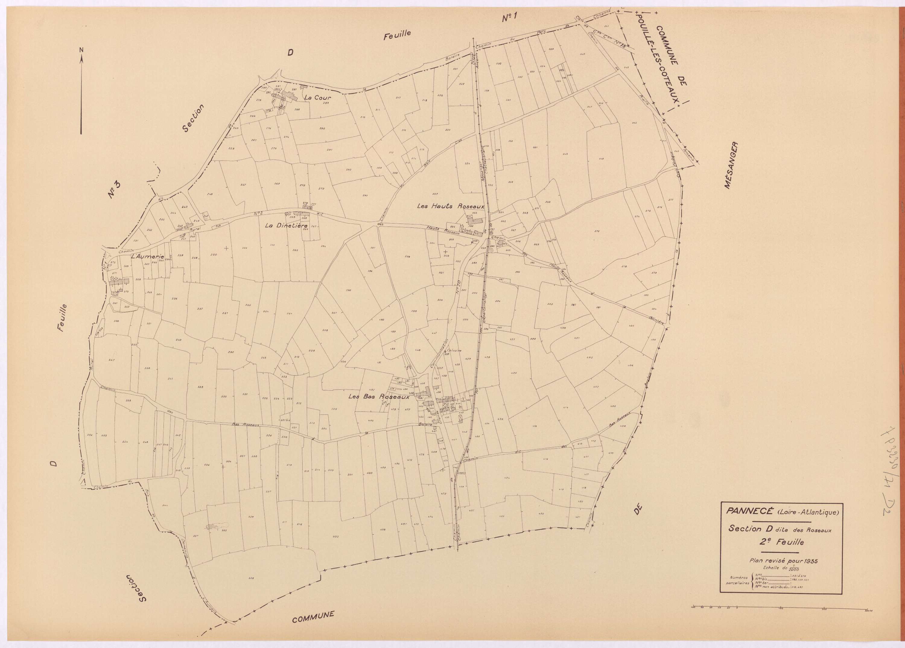 Pannecé - Section D2 Roseaux (section des) ; 231-573