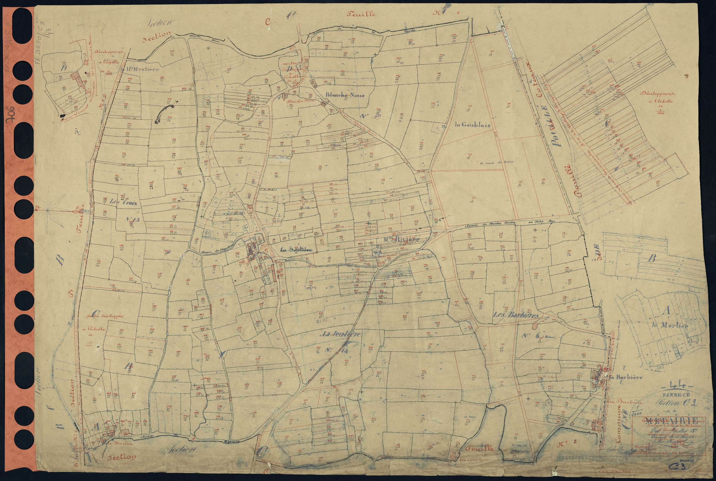 Pannecé - Section C3 Métairie (section de La) . 558-982