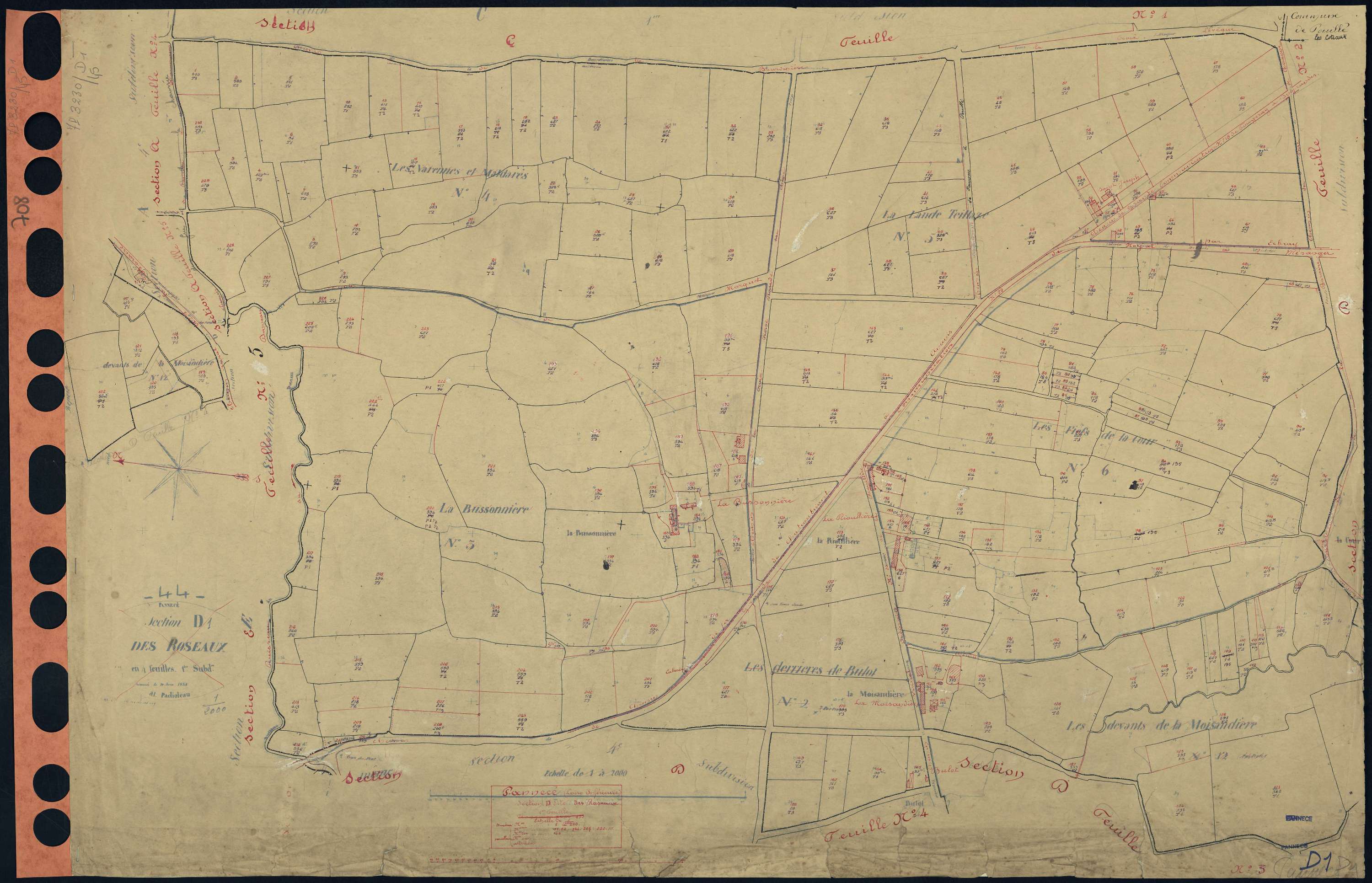 Pannecé - Section D1 Roseaux (section des) . 1-230