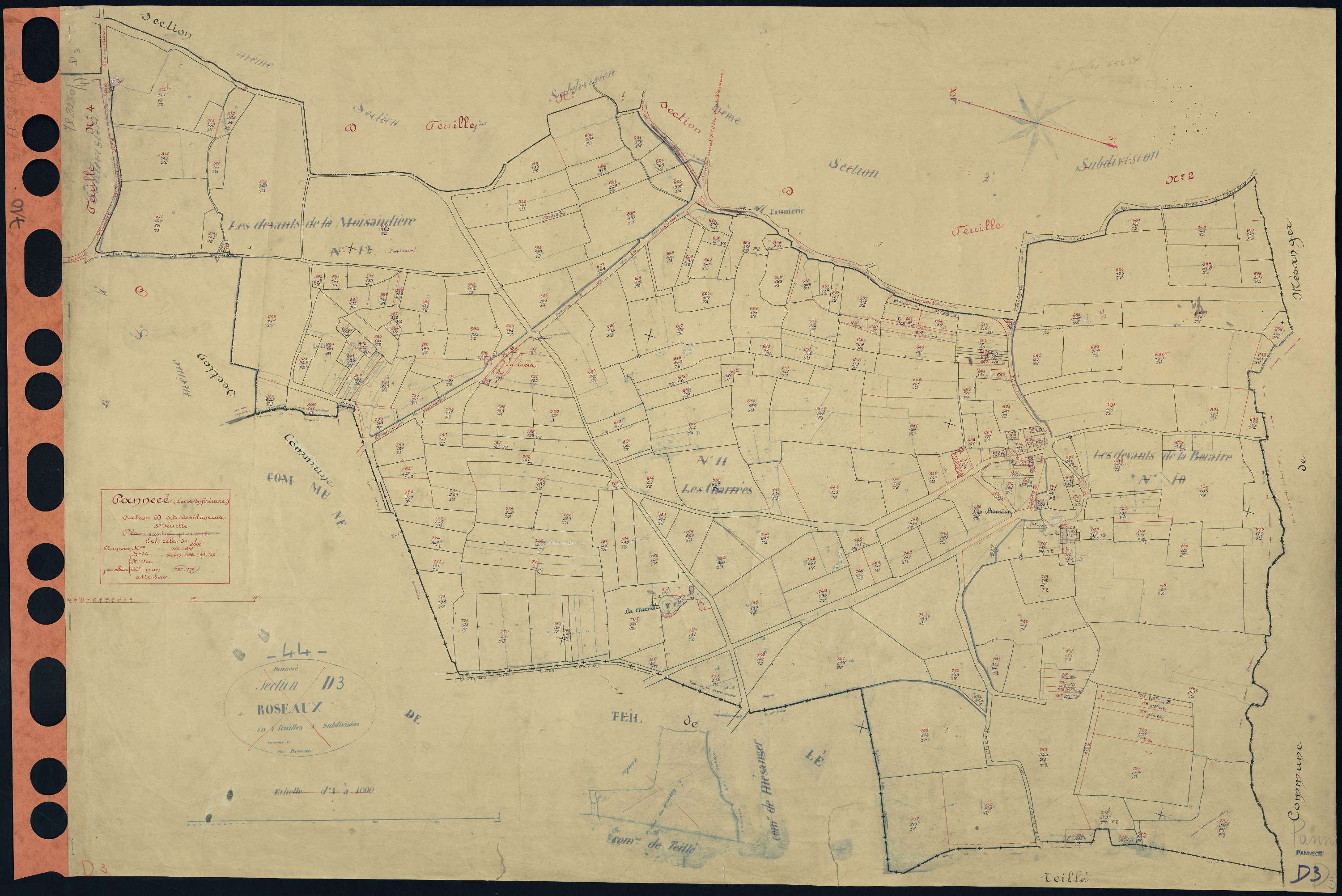 Pannecé - Section D3 Roseaux (section des) . 574-812