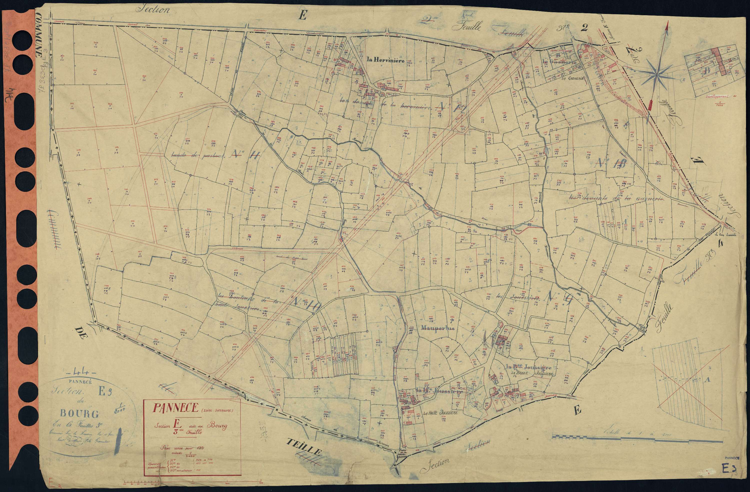 Pannecé - Section E3 Bourg (section du) . 359-714