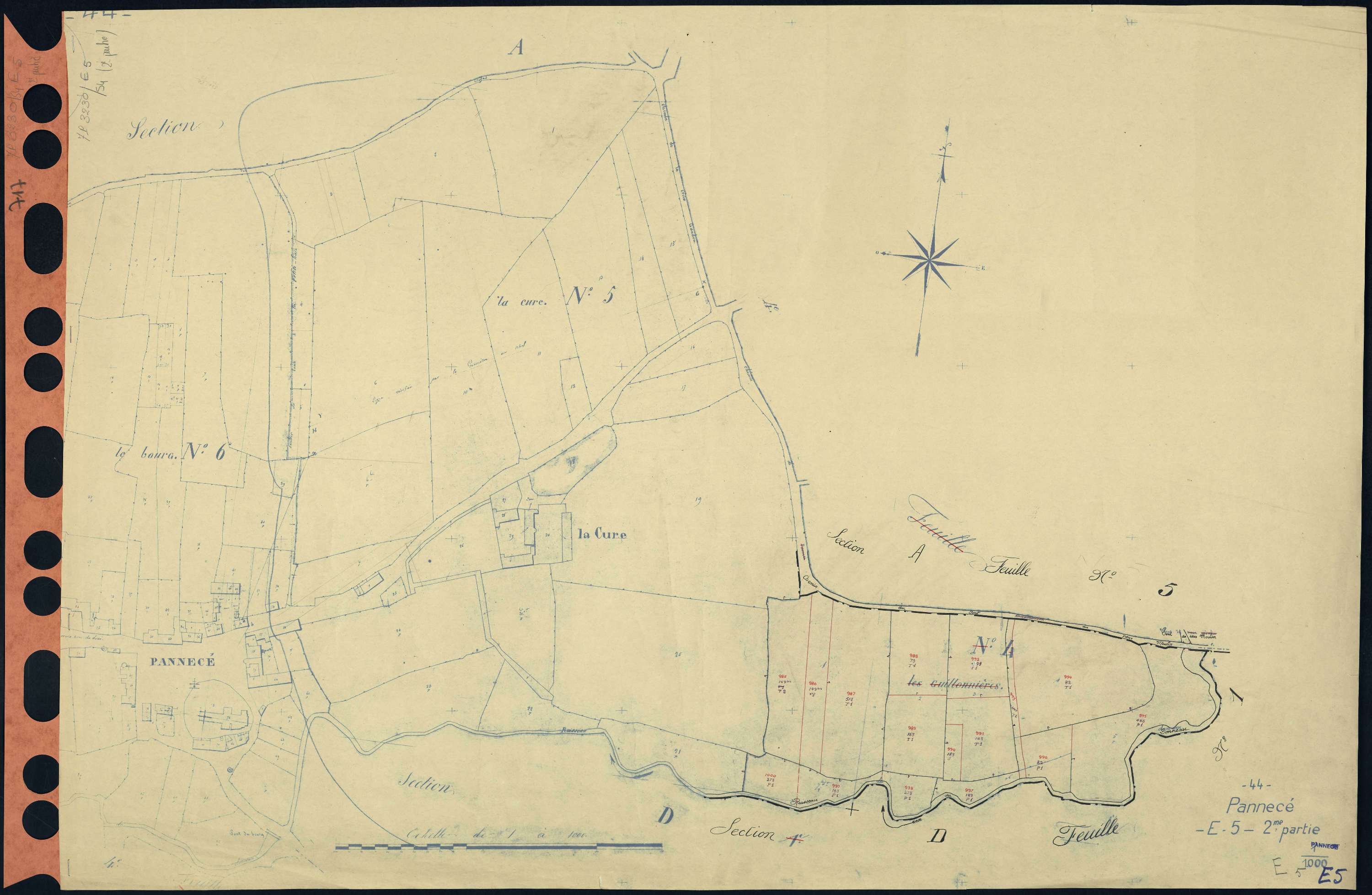 Pannecé - Section E5 Bourg (section du) . 884-1113