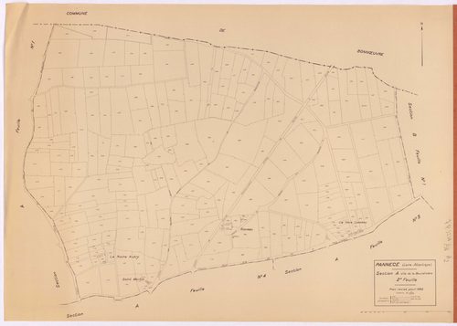 Pannecé - Section A2 Bourdinière (section de La) ; 258-489