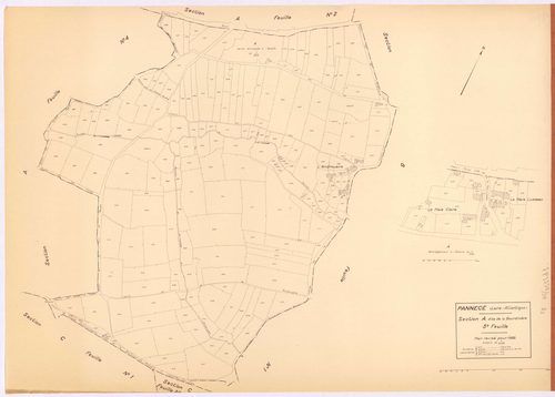 Pannecé - Section A3 Bourdinière (section de La) ; 490-709
