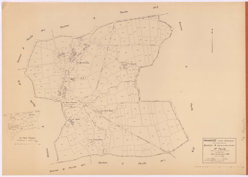Pannecé - Section A4 Bourdinière (section de La) ; 710-1060