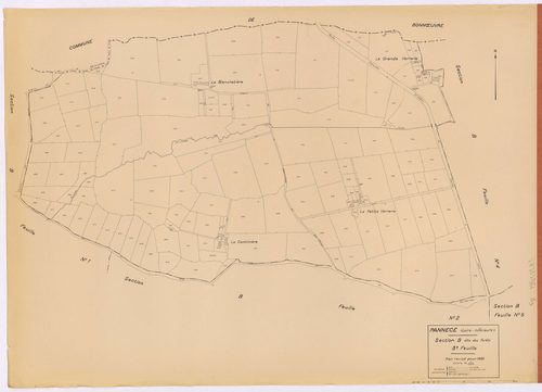 Pannecé - Section B3 Forêts (section des) ; 542-688