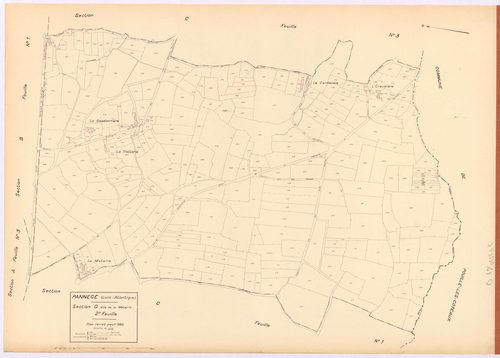 Pannecé - Section C2 Métairie (section de La) ; 254-557