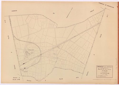 Pannecé - Section E1 Bourg (section du) ; 1-218