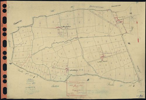 Pannecé - Section B3 Forêts (section des) . 542-688