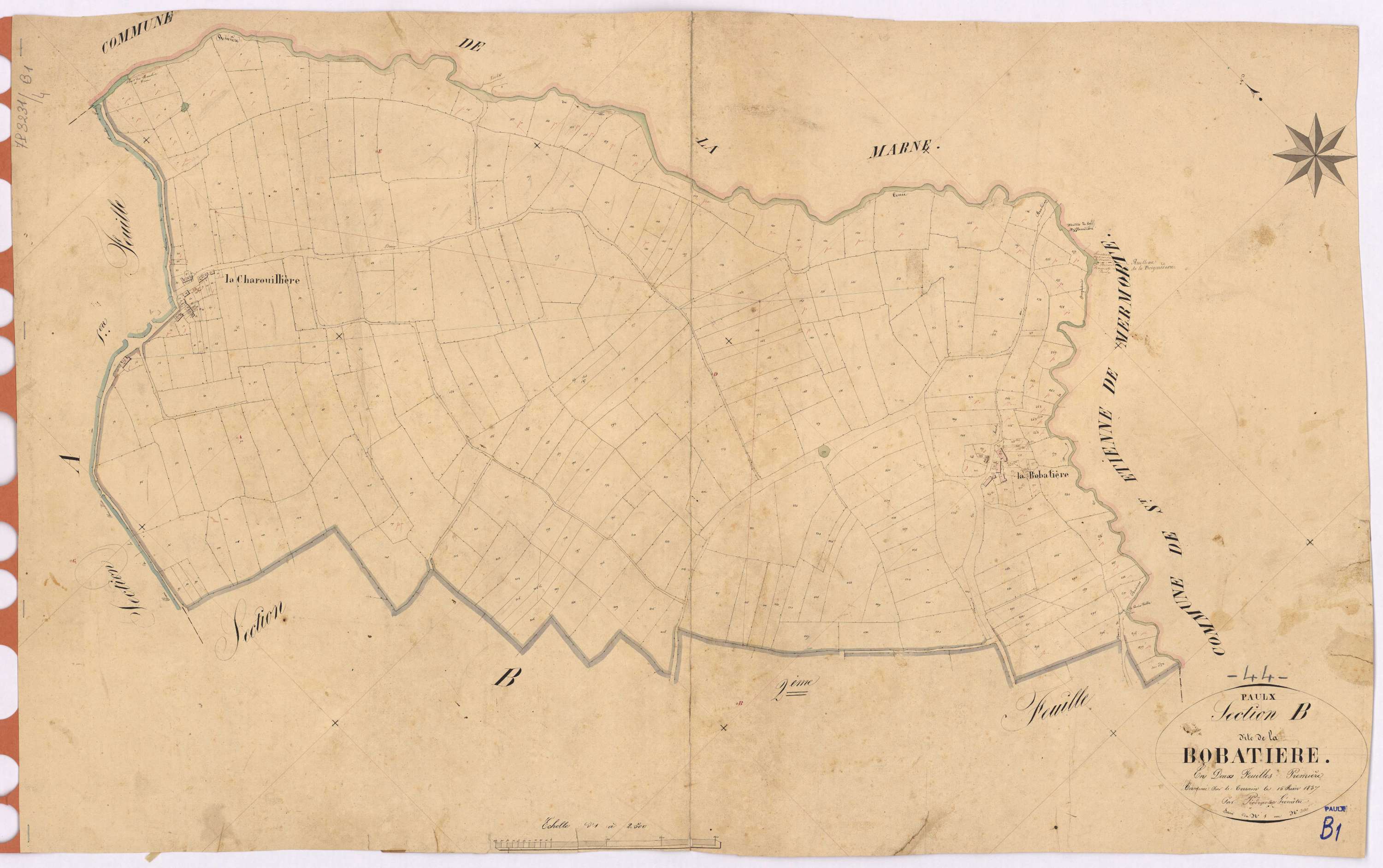 Paulx - Section B1 Bobatière (section de La) ; 1-300