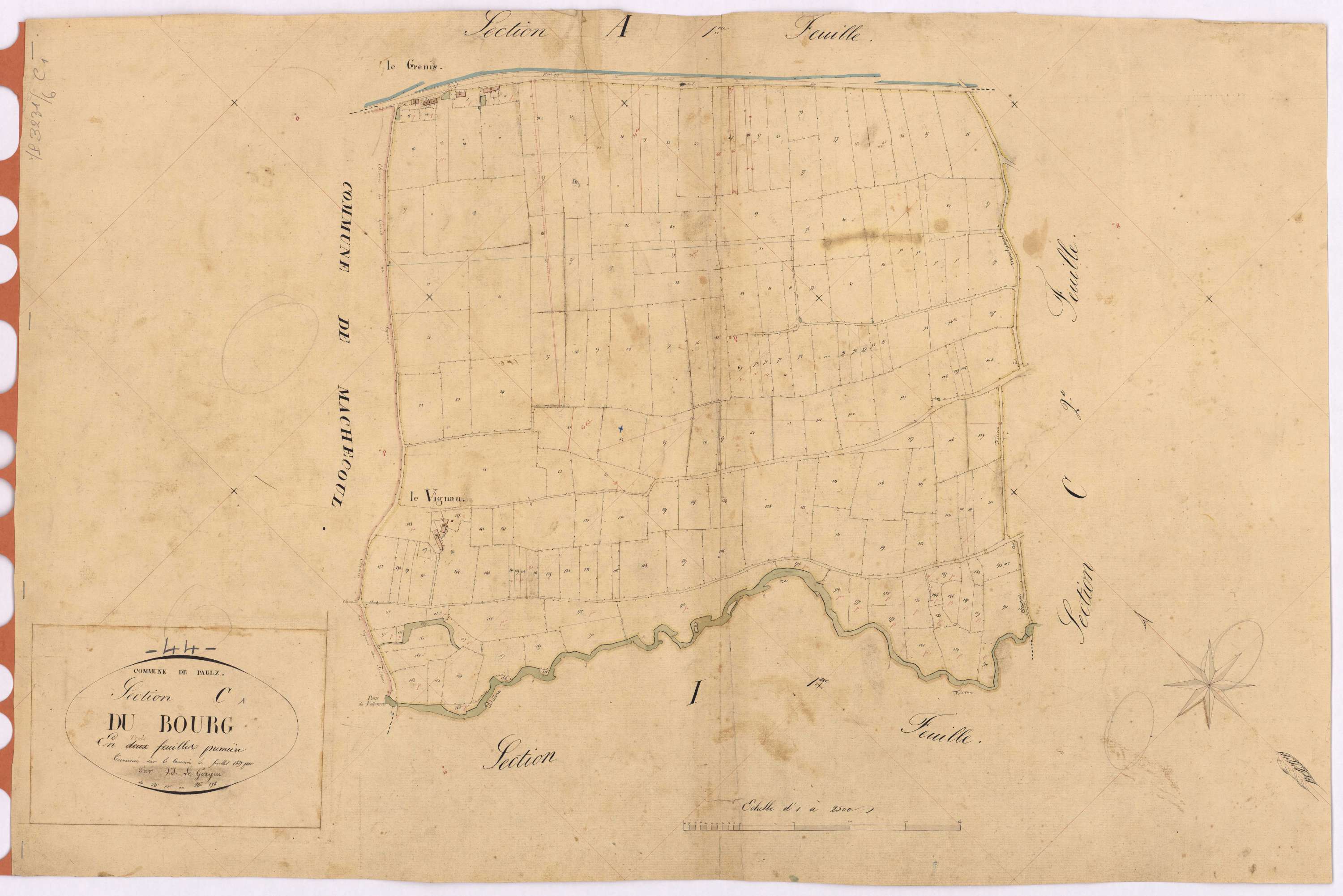 Paulx - Section C1 Bourg (section du) ; 1-192