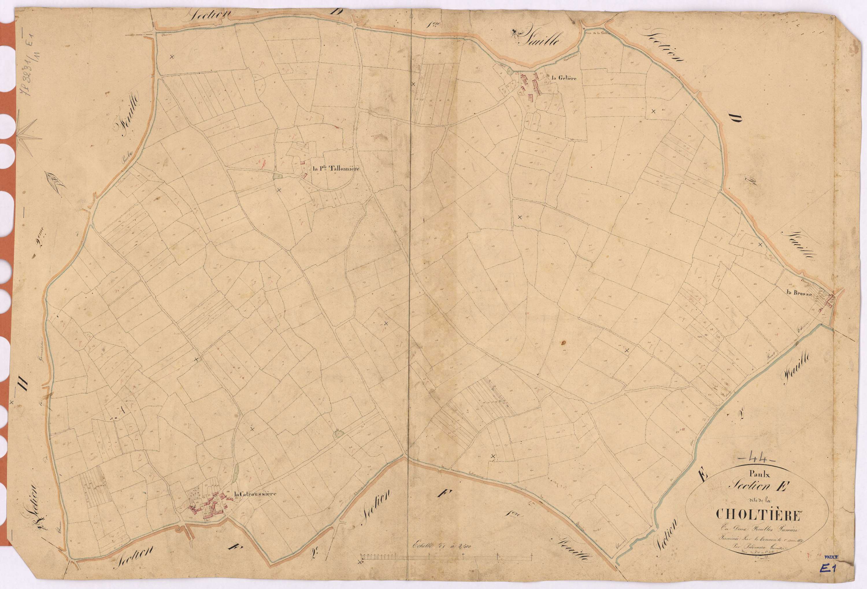 Paulx - Section E1 Choltière (section de La) ; 1-498