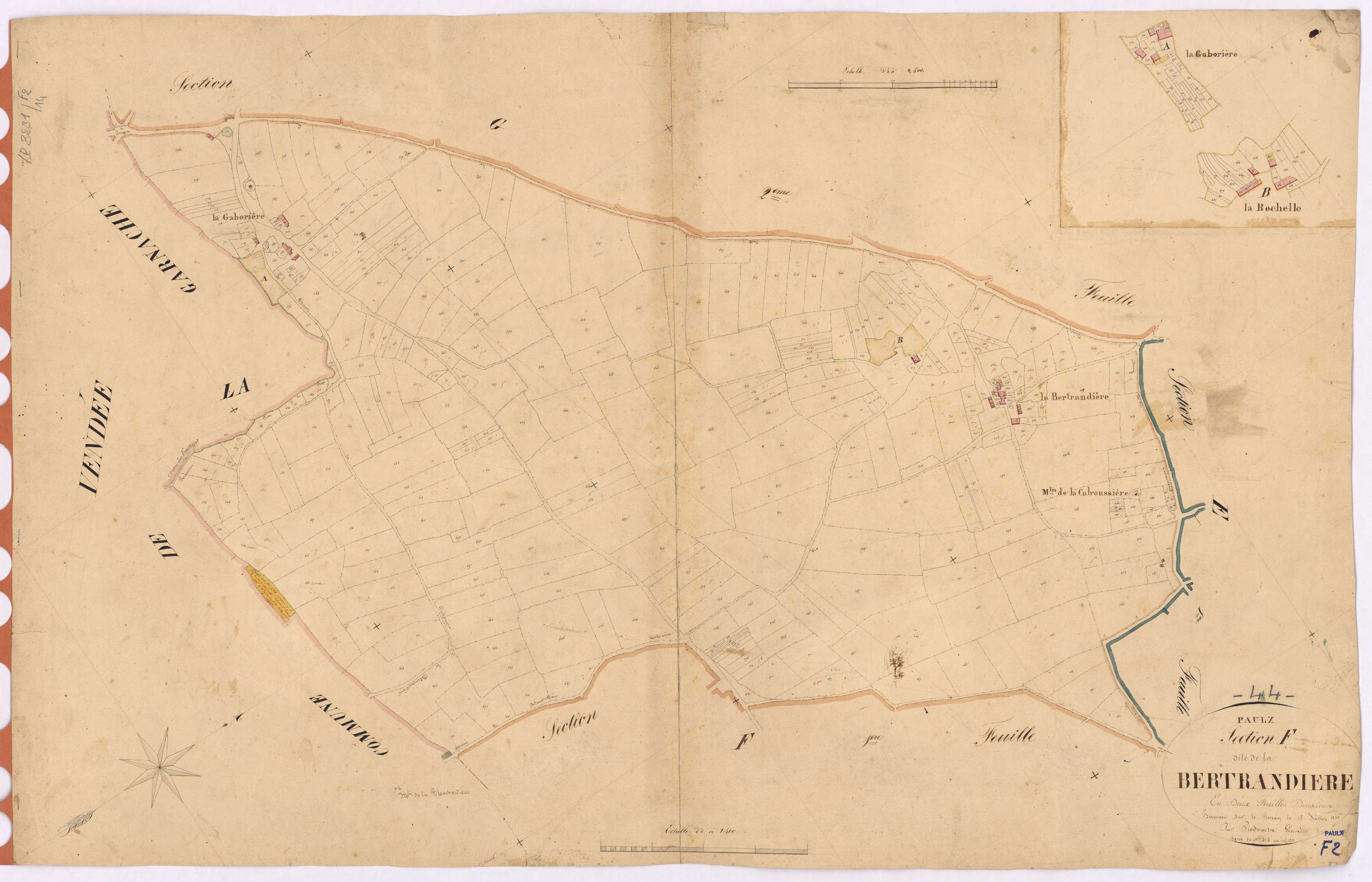 Paulx - Section F2 Bertrandière (section de La) ; 316-739