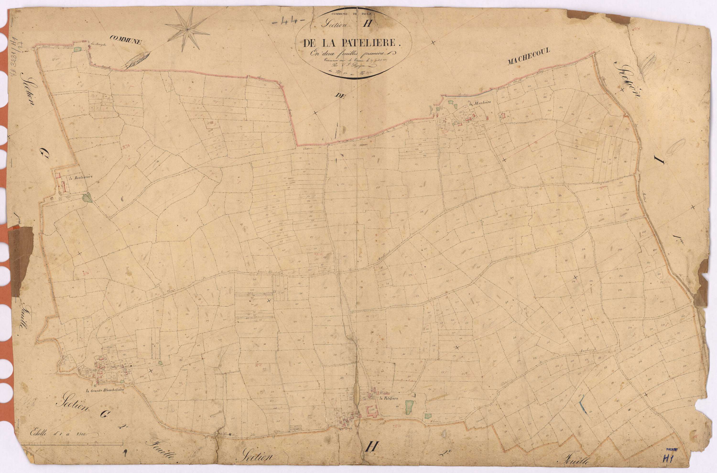 Paulx - Section H1 Patelière (section de La) ; 1-572