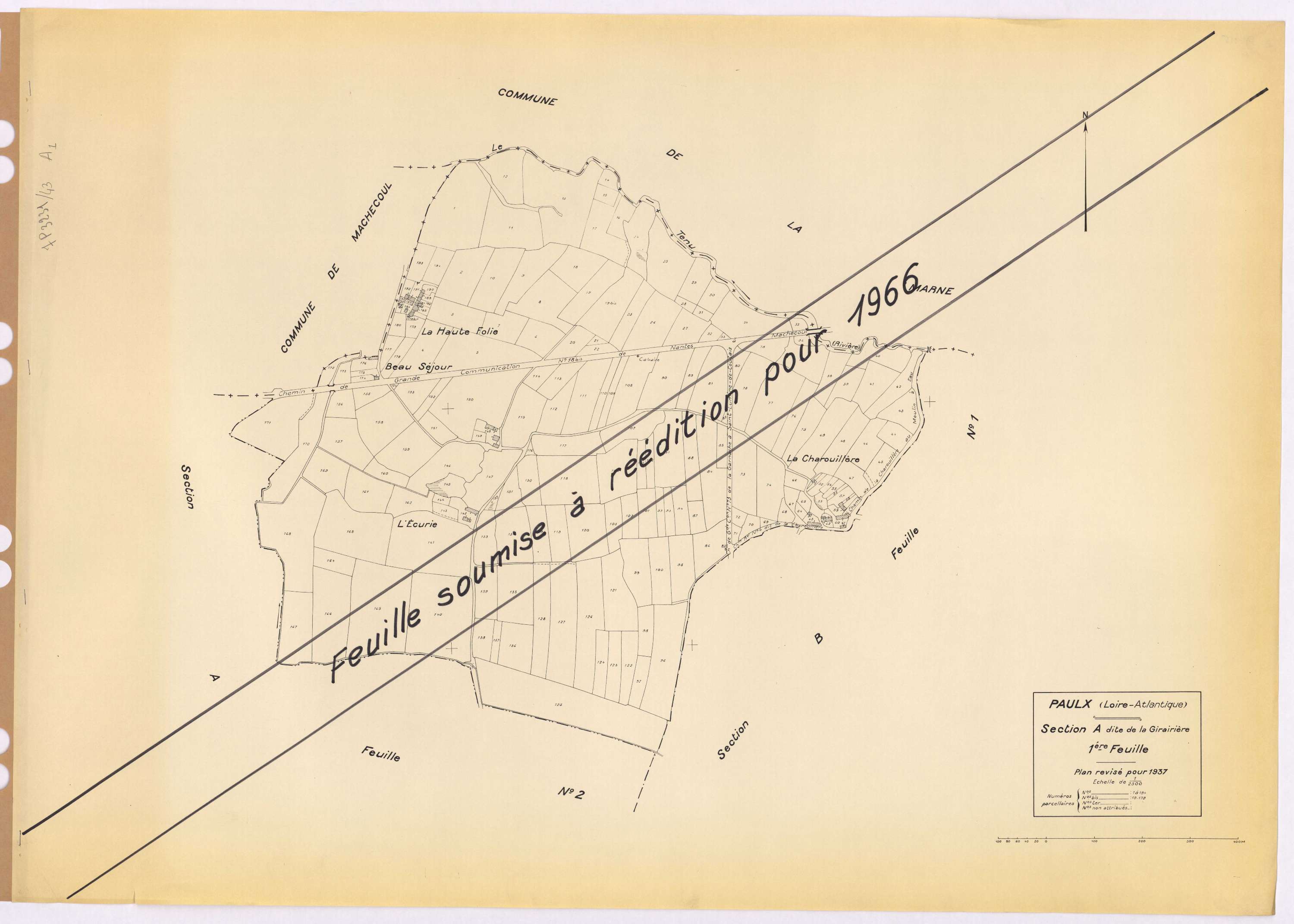 Paulx - Section A1 Girairière (section de La) ; 1-194
